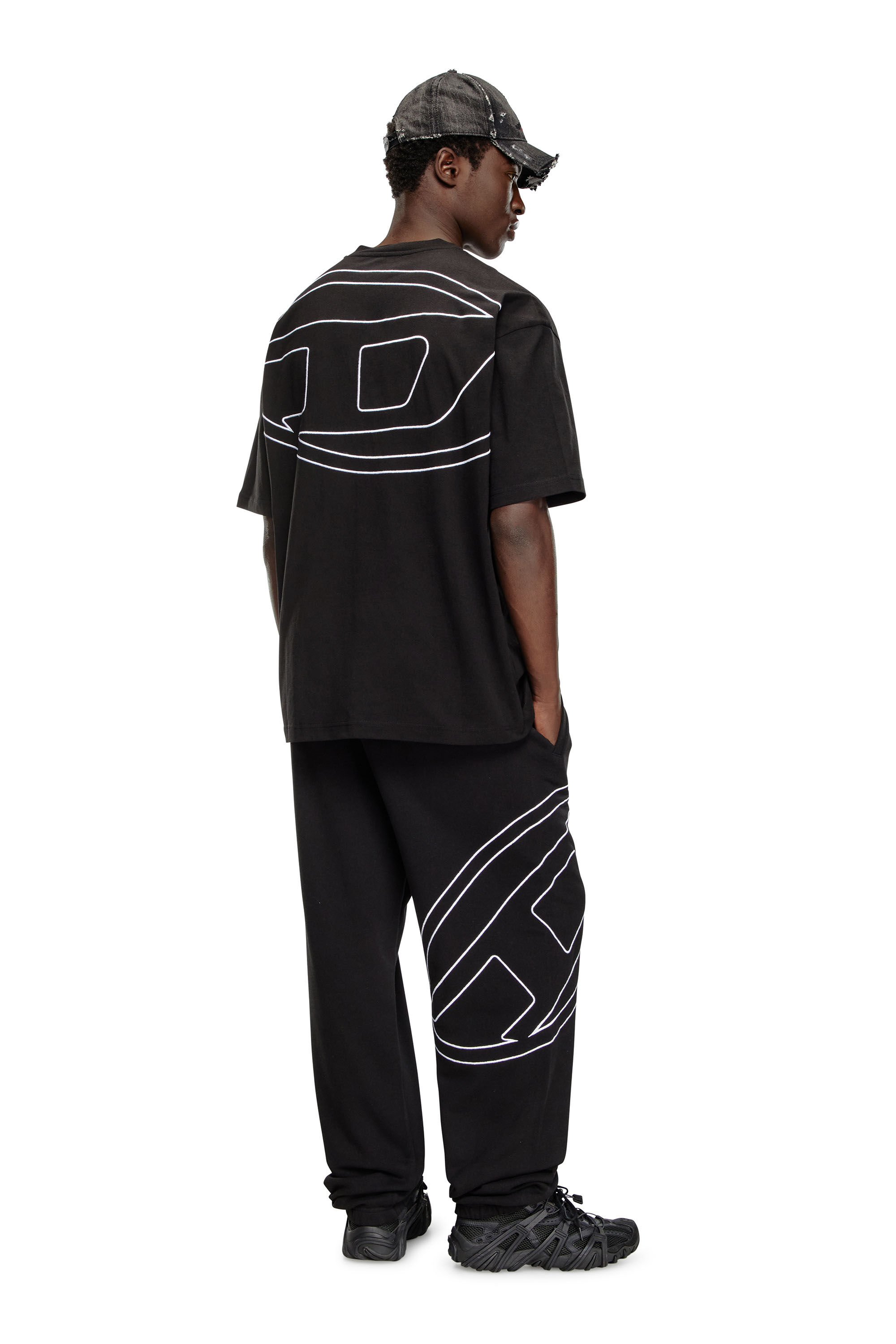 DIESEL ブラック トップス　Mサイズ T-MOKKY-LS-MICRODIV ロングTシャツモックネックリブトップス