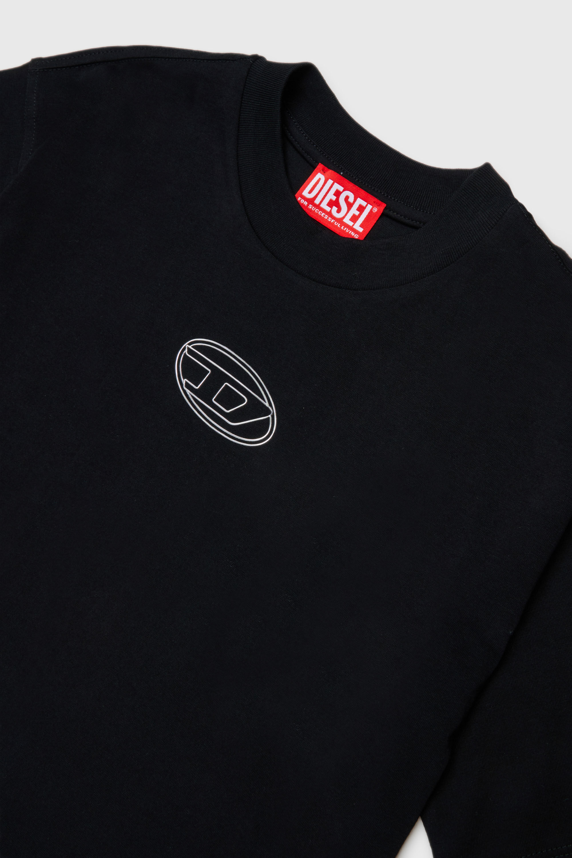Diesel - TLIXIN, Woman's Cropped T-shirt with Oval D logo in Black - 3