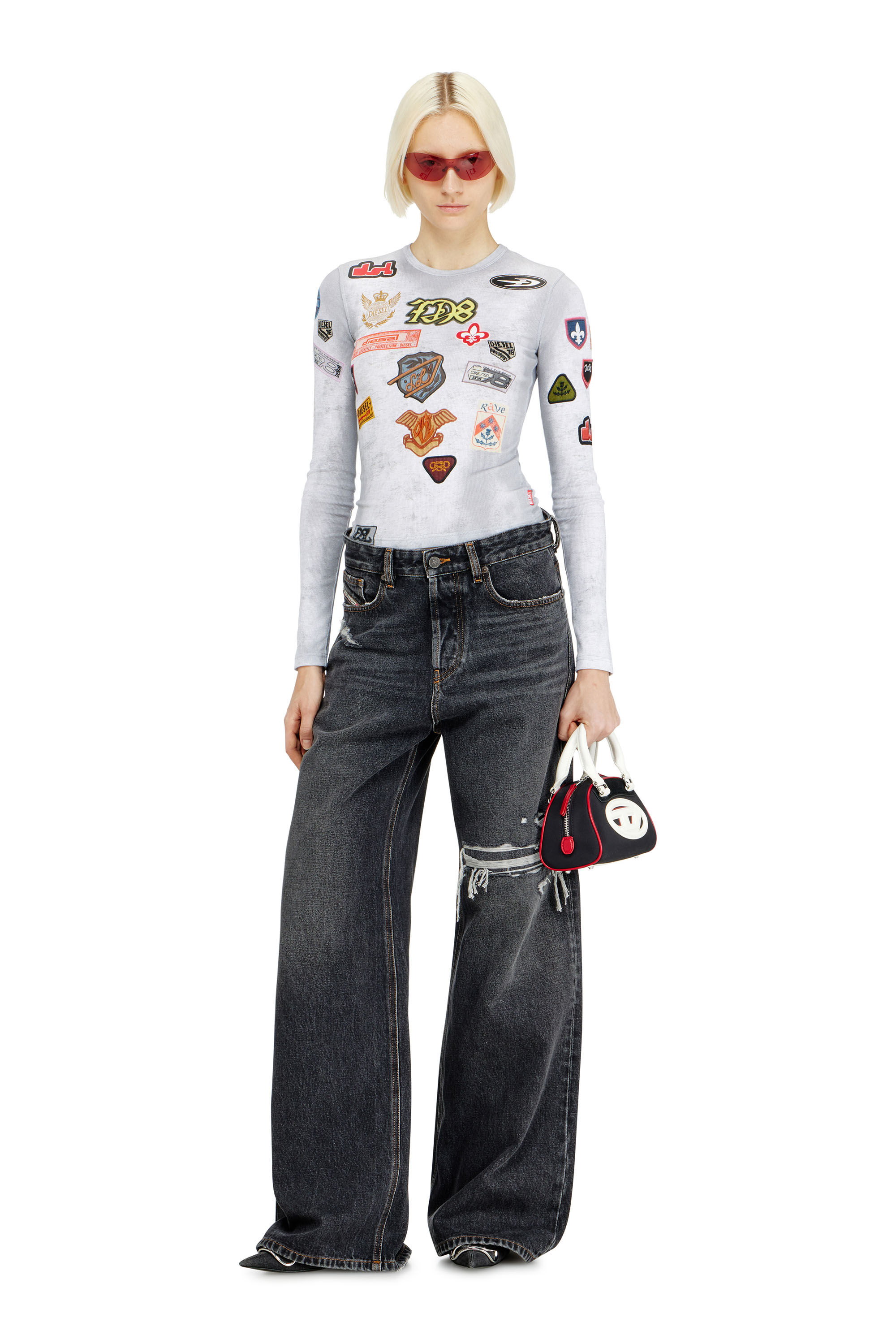 1996 D-Sire Woman: Relaxed Black/Dark grey Baggy Jeans | Diesel