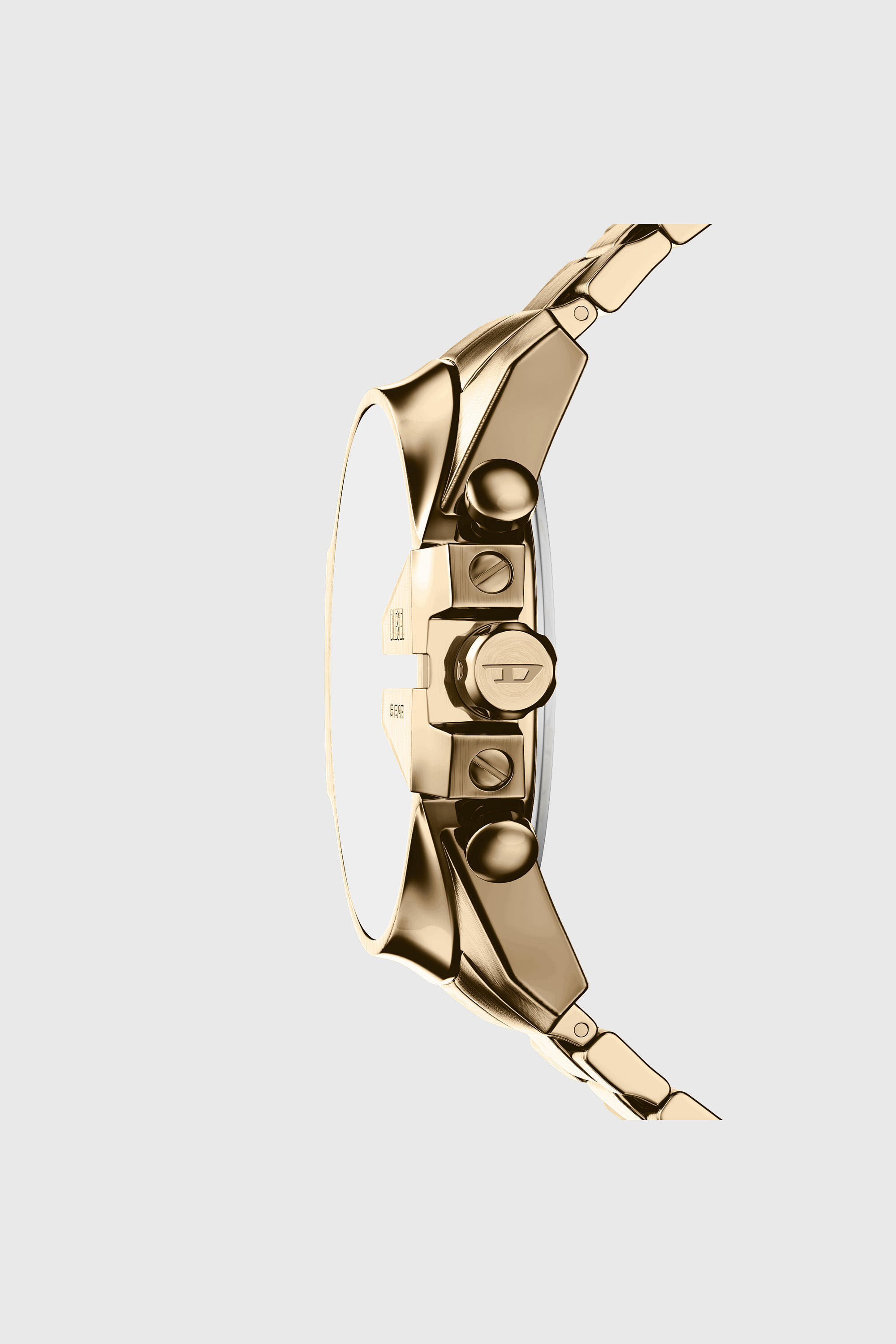 Diesel - DZ4736 WATCH, Man's Mega Chief Slim antique gold-tone stainless steel watch in Gold - 2