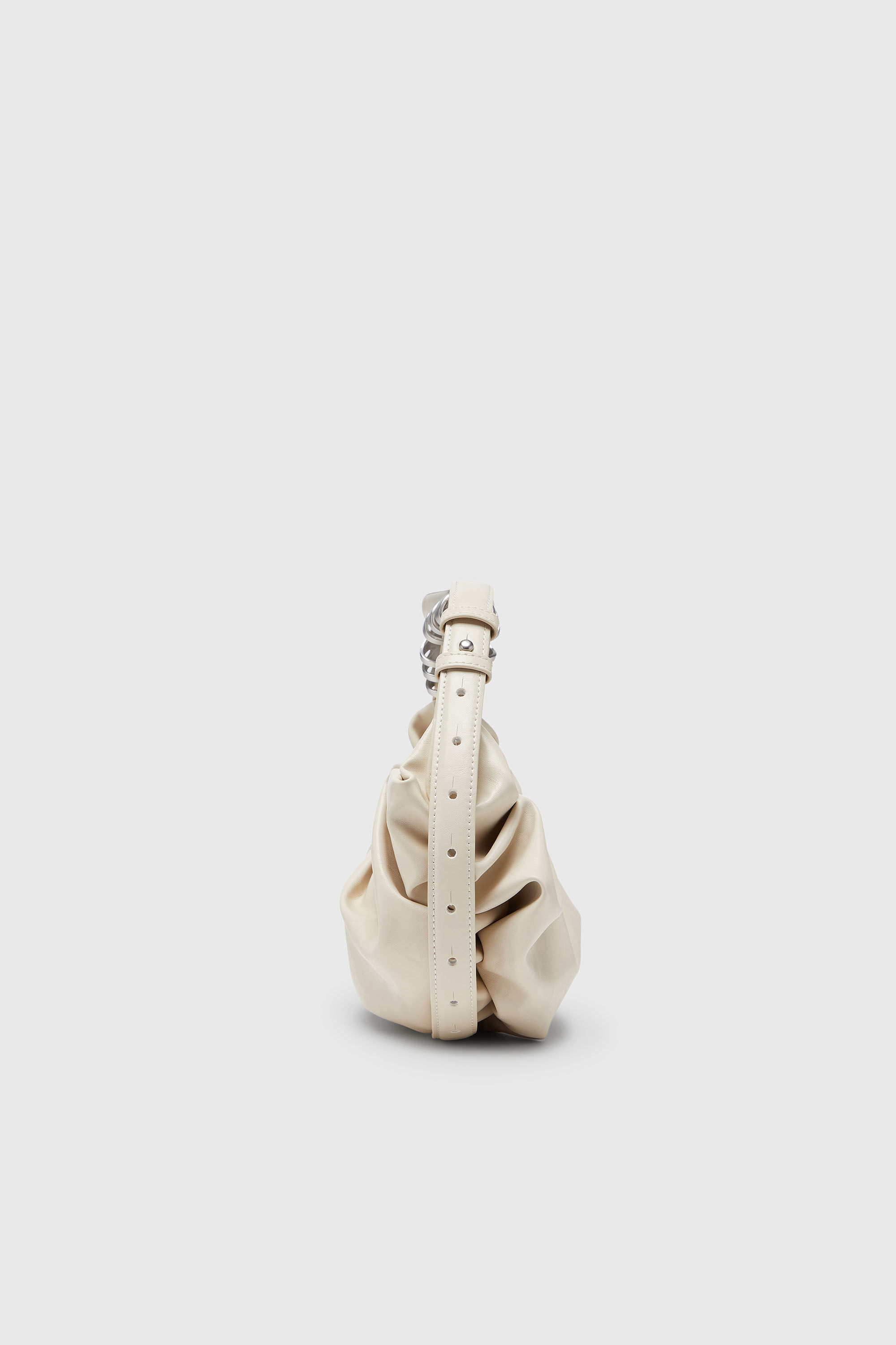 Diesel - GRAB-D HOBO S, Woman's Grab-D-Small scruched hobo bag in White - 4