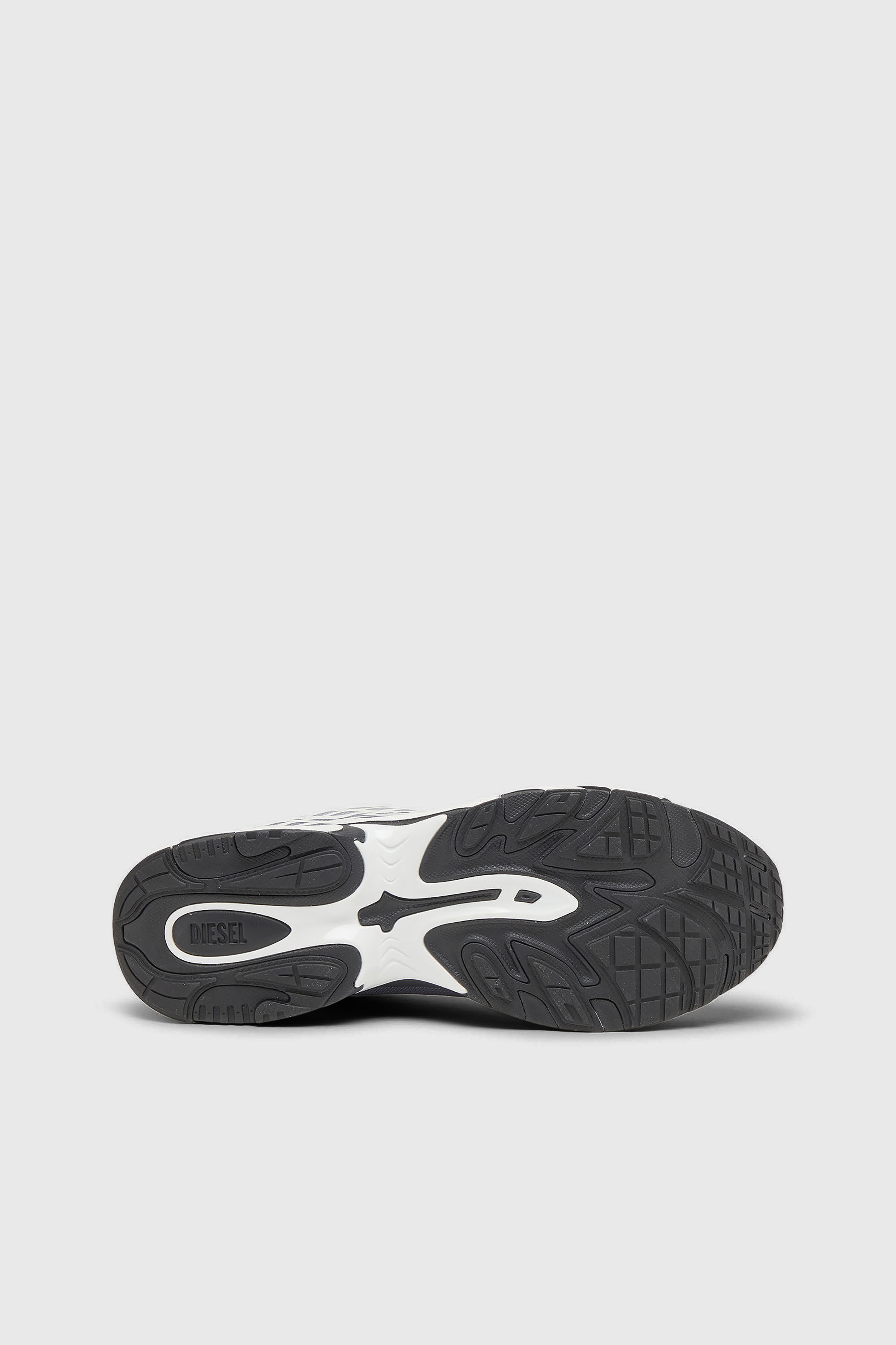 Diesel - S-D-VIT'S 500 LOW, Man's D-Vit-Sneakers in striped d&eacute;grad&eacute; mesh in White/Grey - 5