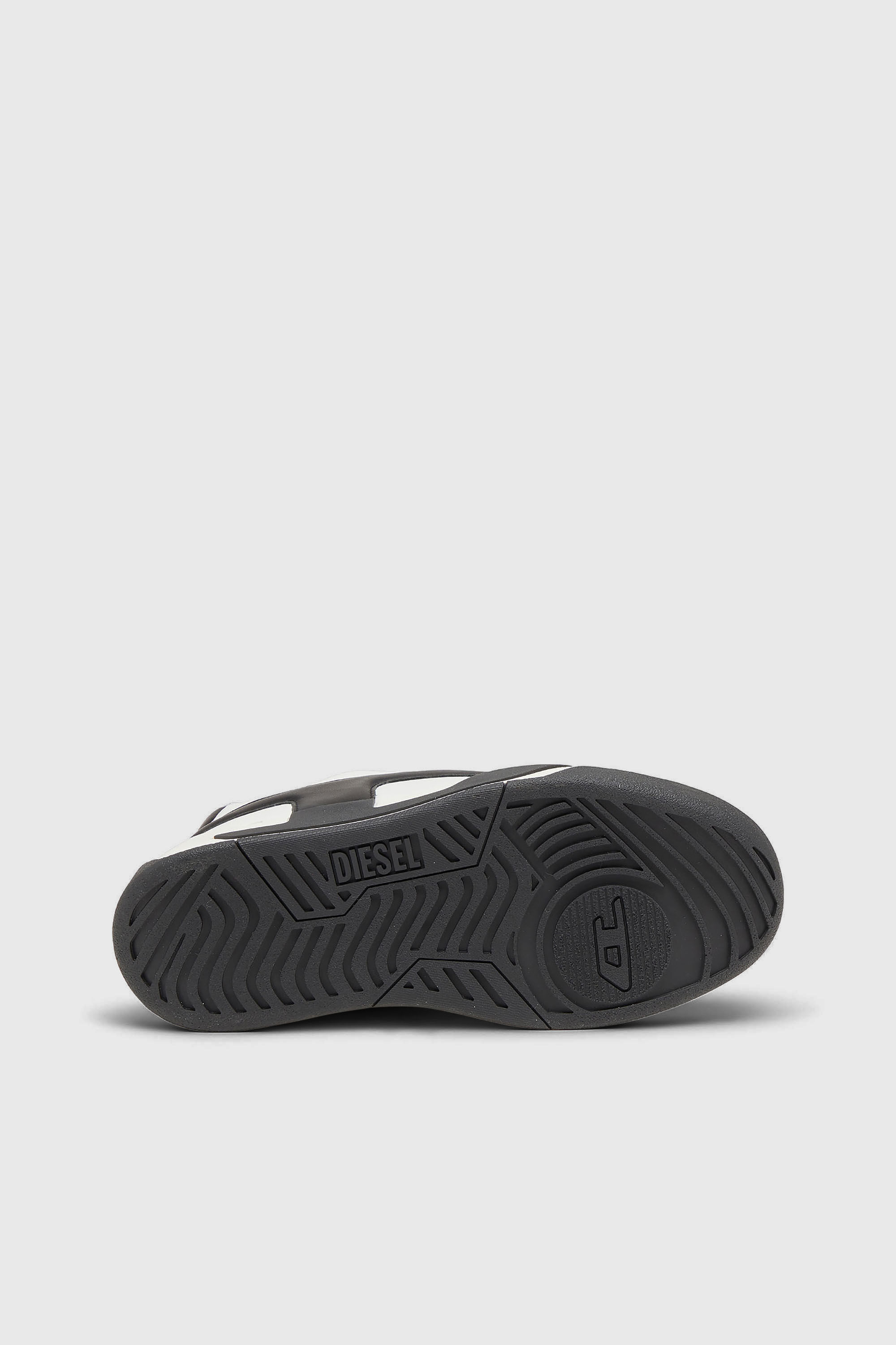 Diesel - S-D-OLLIE LOW, Man's D-Ollie-Sneakers in colour-block leather in White/Black - 5