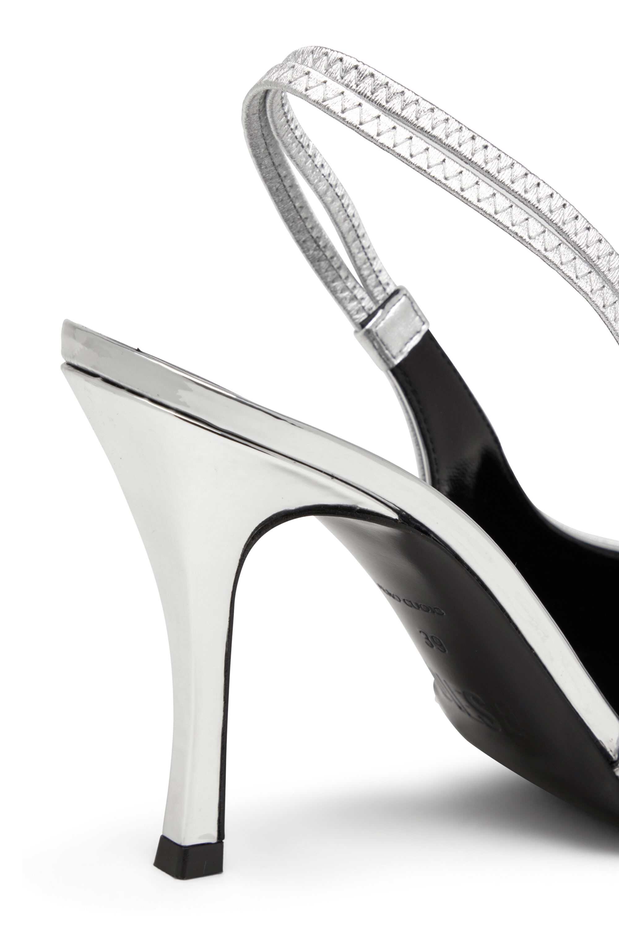 Women's D-Venus-Slingback pumps with mirror finish | Silver | Diesel