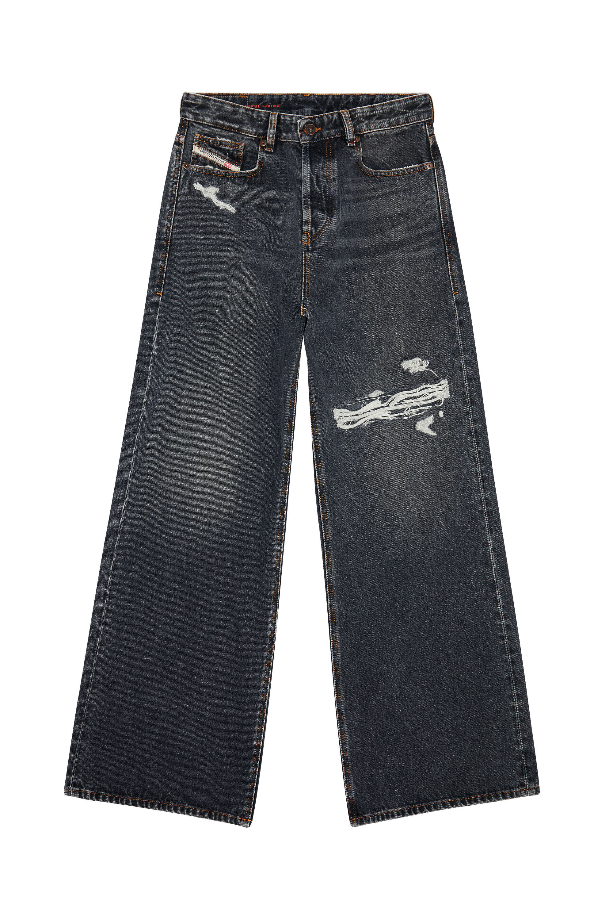 1996 D-Sire Woman: Relaxed Black/Dark grey Baggy Jeans | Diesel