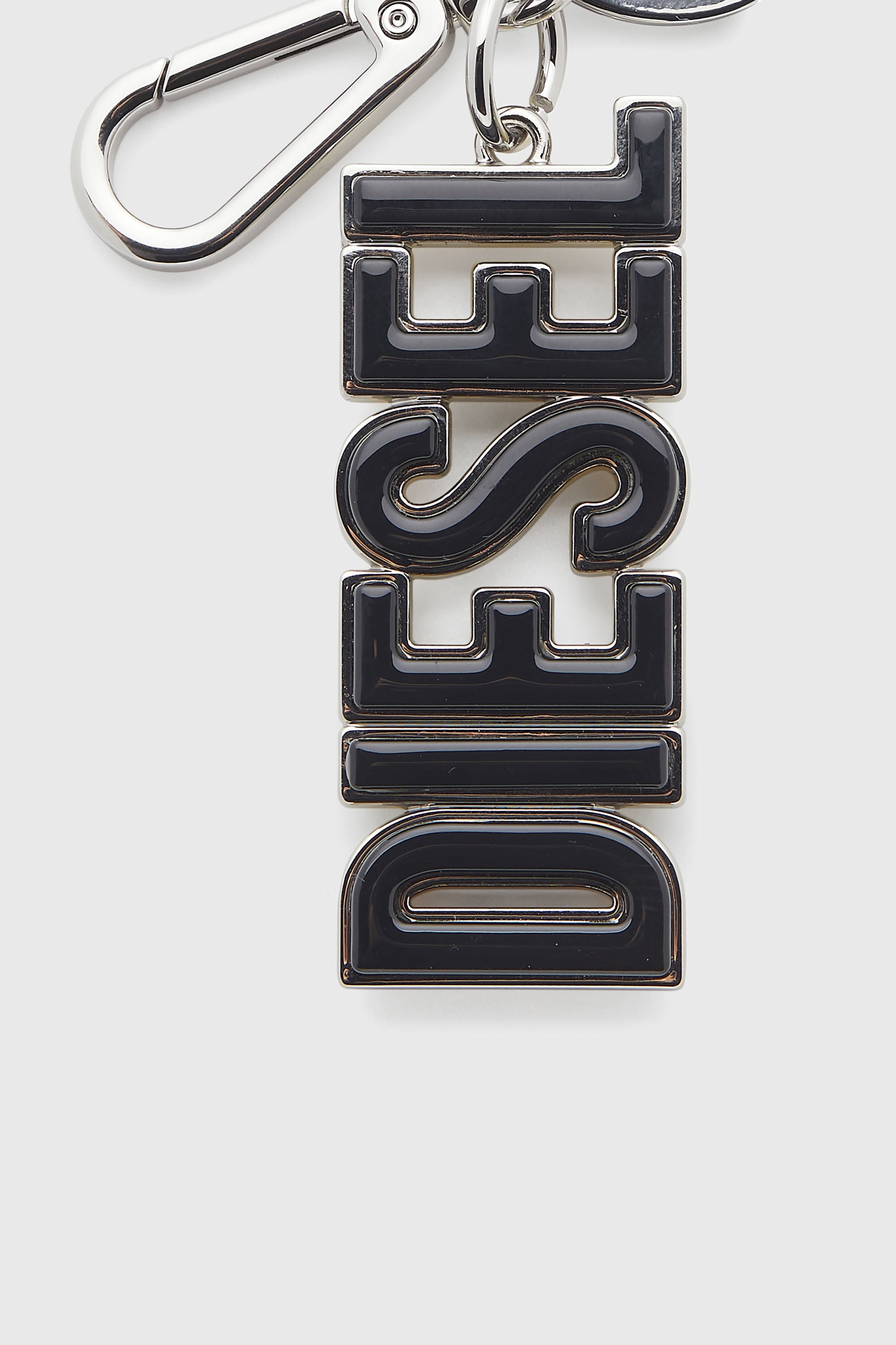 Diesel - DSL 3D KEY RING, Man's Metal and resin DIESEL keyring in Black/Yellow - 3