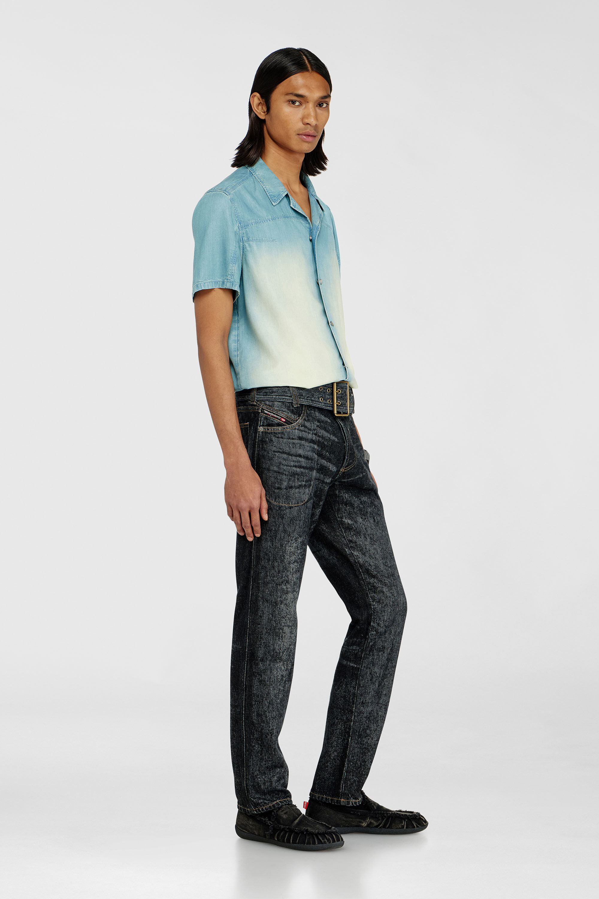 Diesel - Man's Slim Jeans D-Villus 09Q24, Black/Dark grey - 2