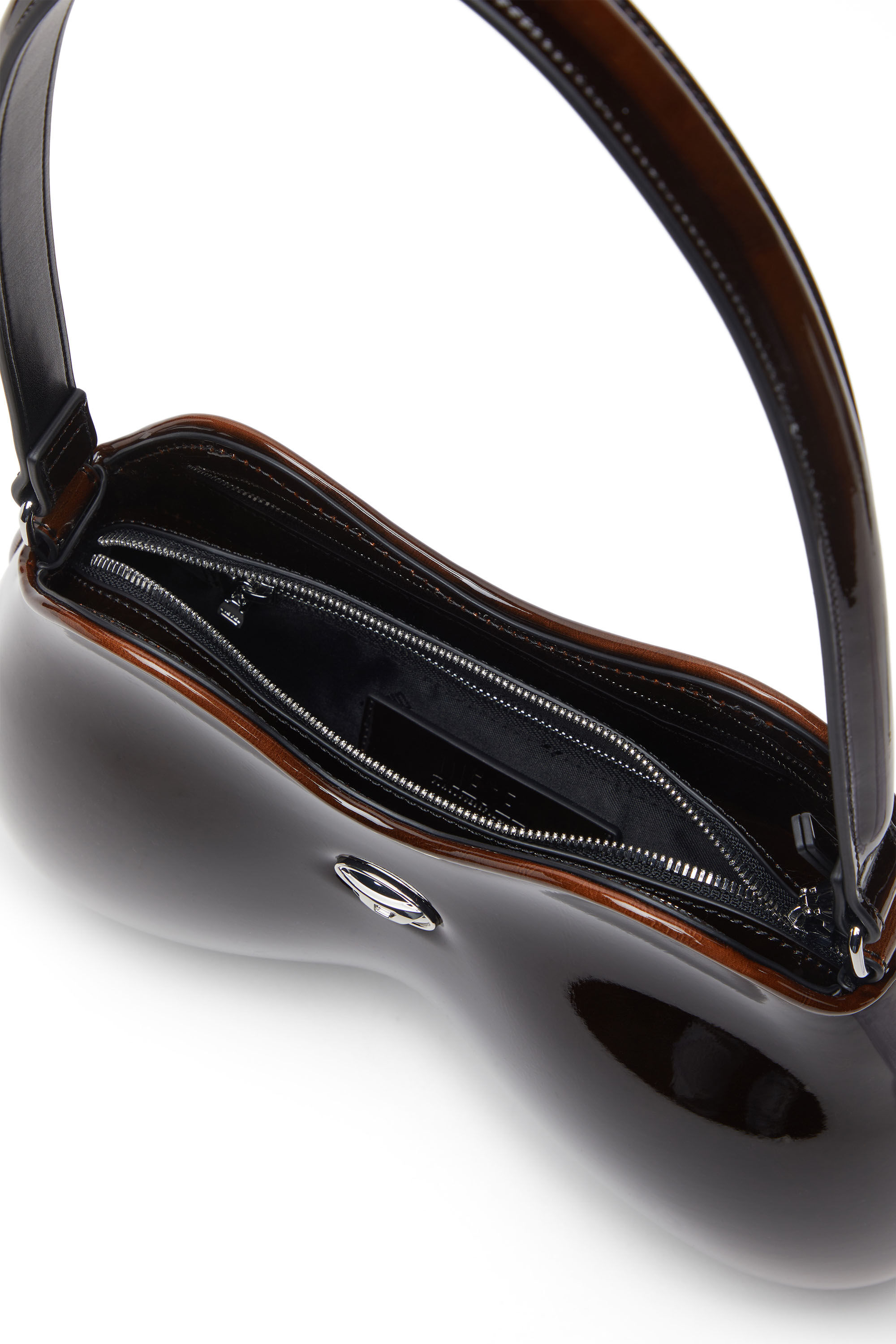 Diesel - DOUBLE-D SHOULDER, Woman's Double-D-Rigid bag in bicolour PU in Brown - 5