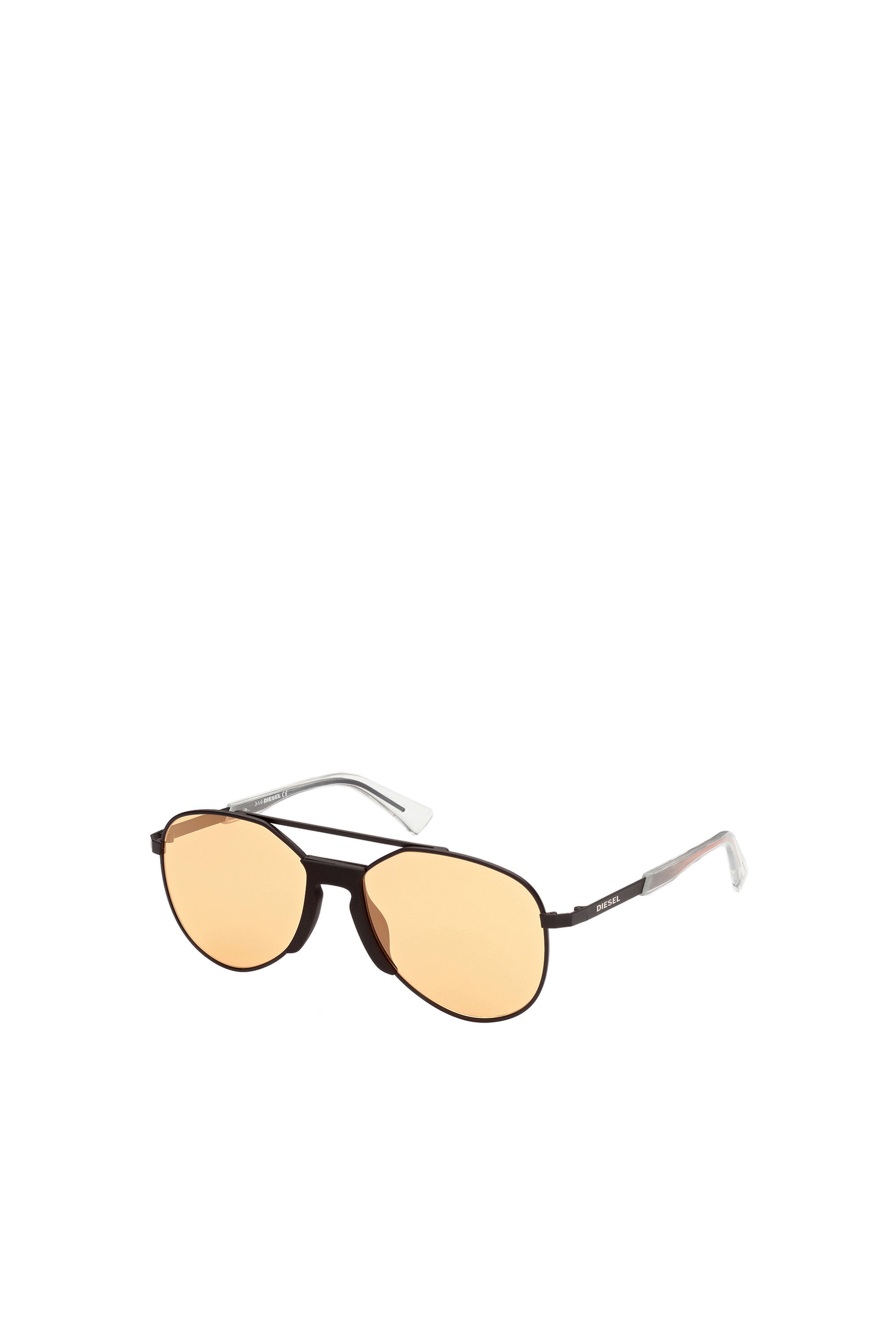 Diesel - DL0339, Man's Sunglasses Reinvented aviator shape in Black/Yellow - 2