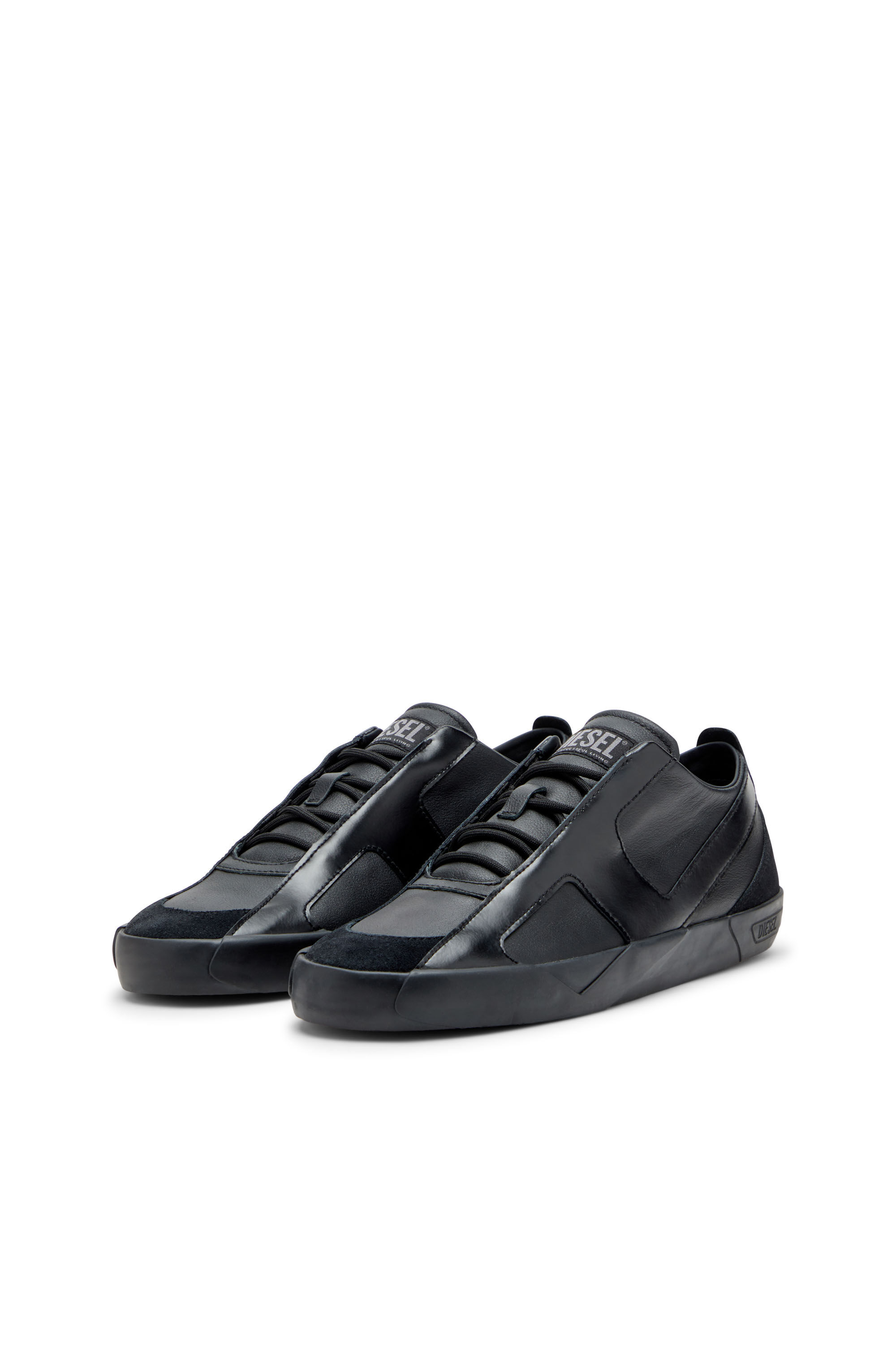 Men's S-Slante-D-Sneakers in suede and leather with D logo | Black