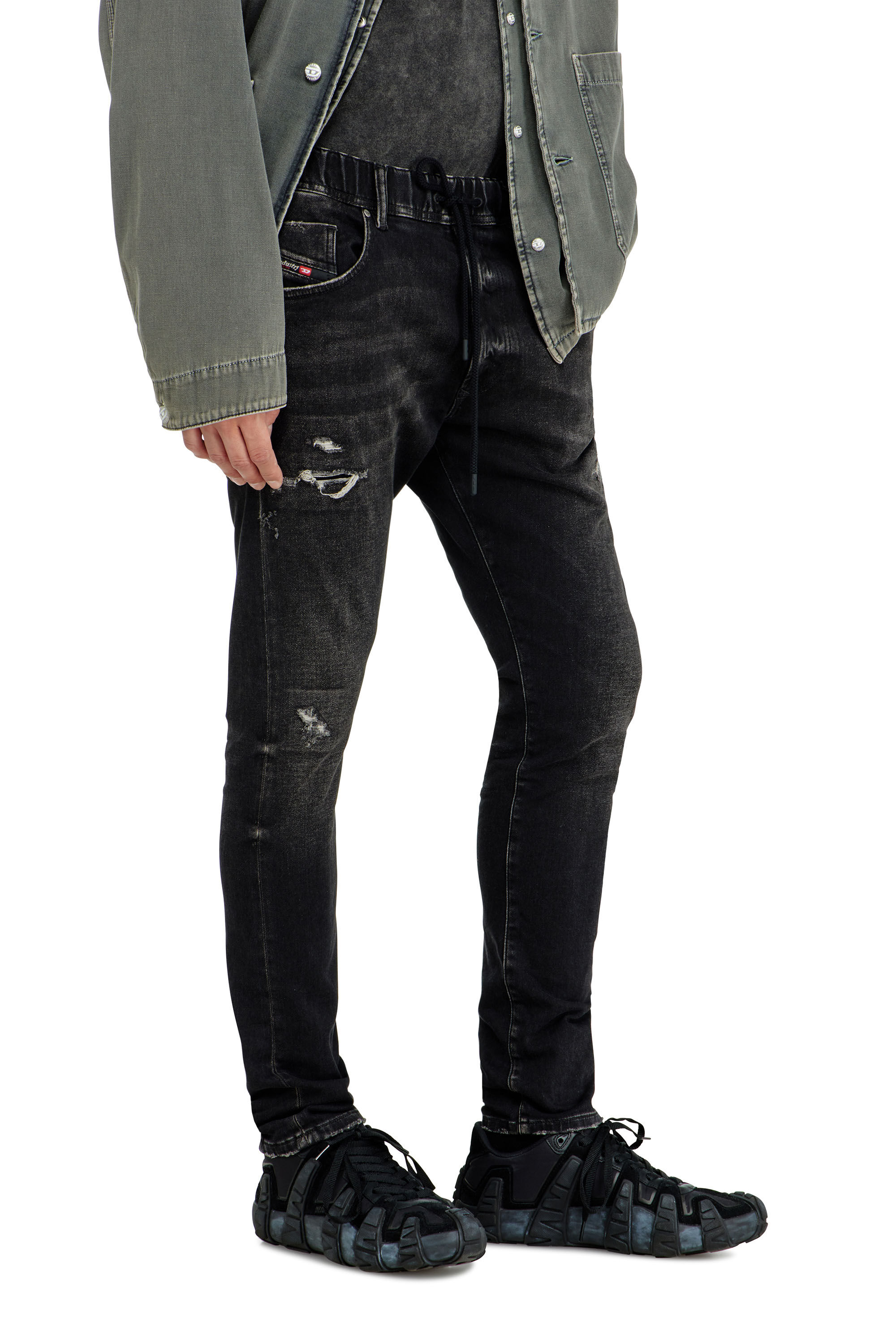 Diesel - Man's Regular 2030 D-Krooley Joggjeans&reg; 09Q22, Black/Dark grey - 5