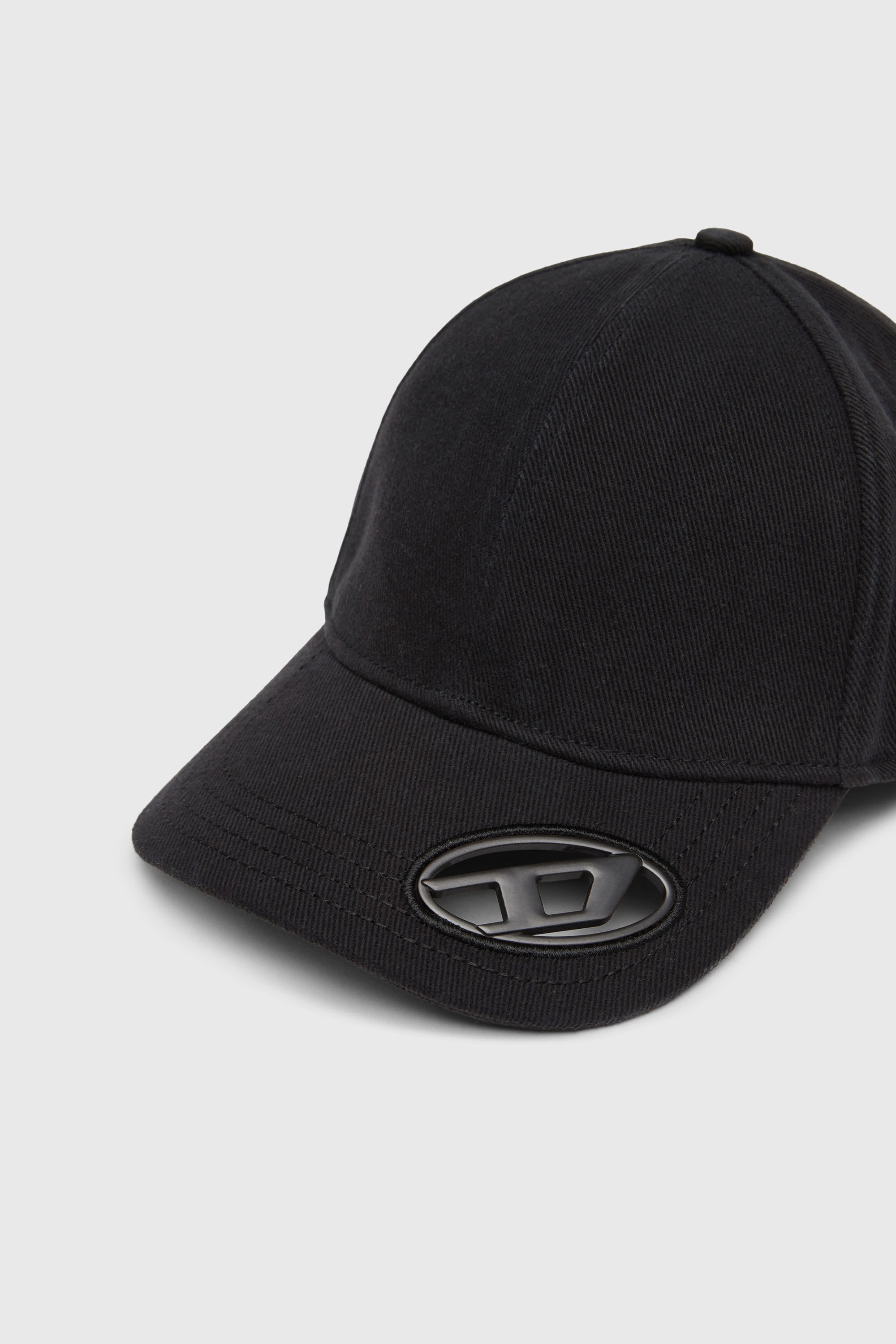 Diesel - C-PLAK, Man's Baseball cap with oval D plaque in Black - 3