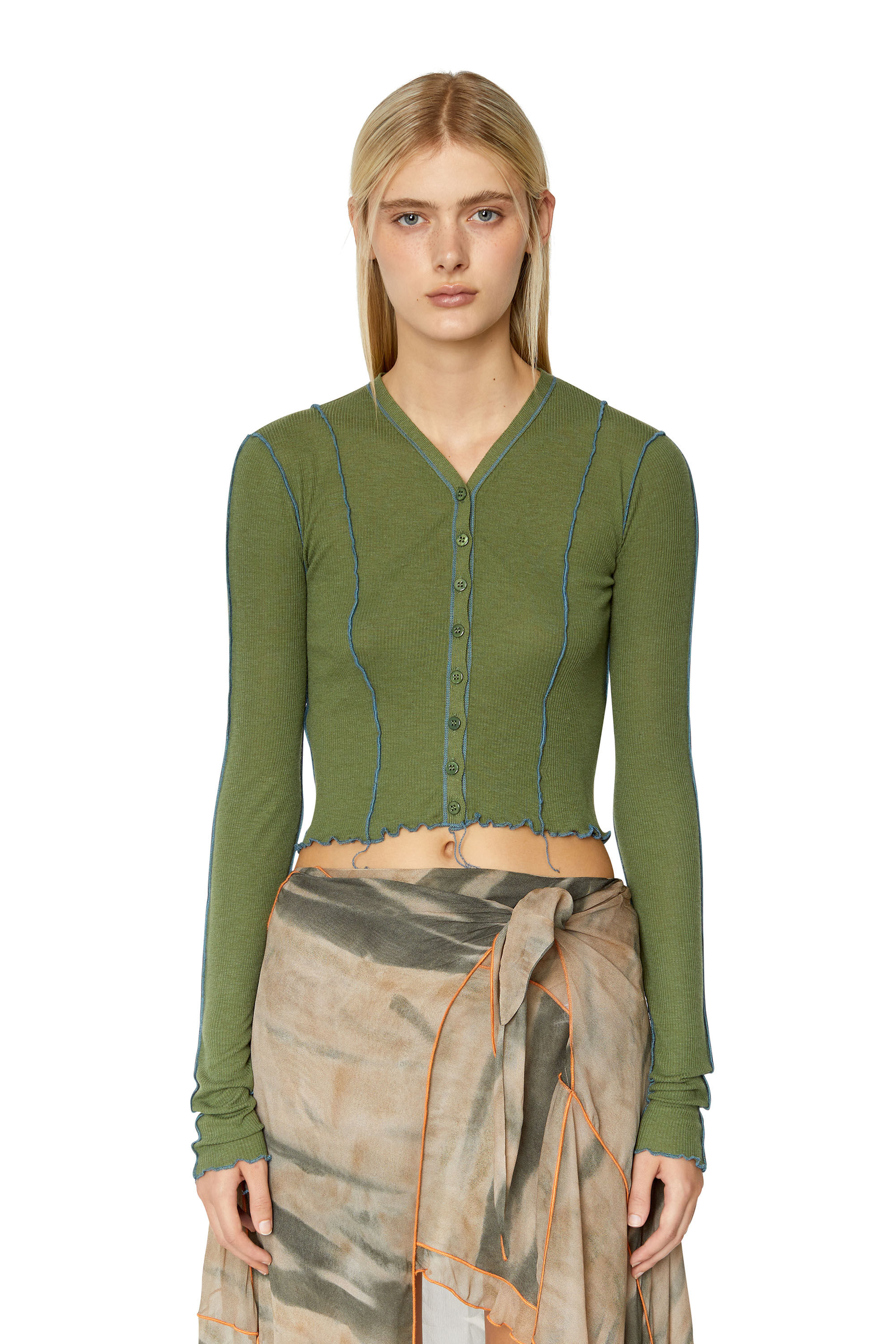 Diesel - T-RIBYEL-OPEN, Olive Green - Image 3