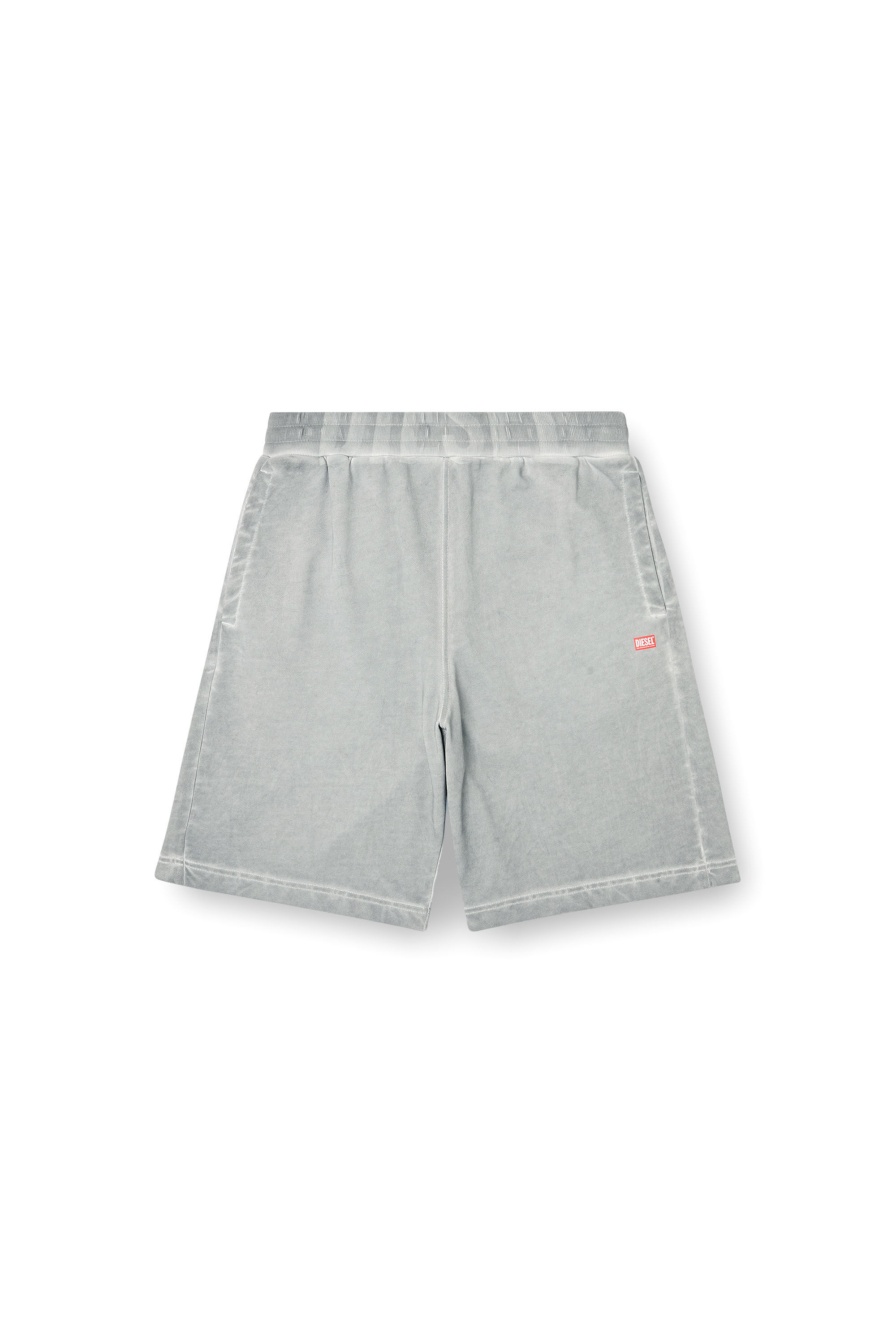 Diesel - P-CROWN-V1, Man's Pigment-dyed sweat shorts in Grey - 2