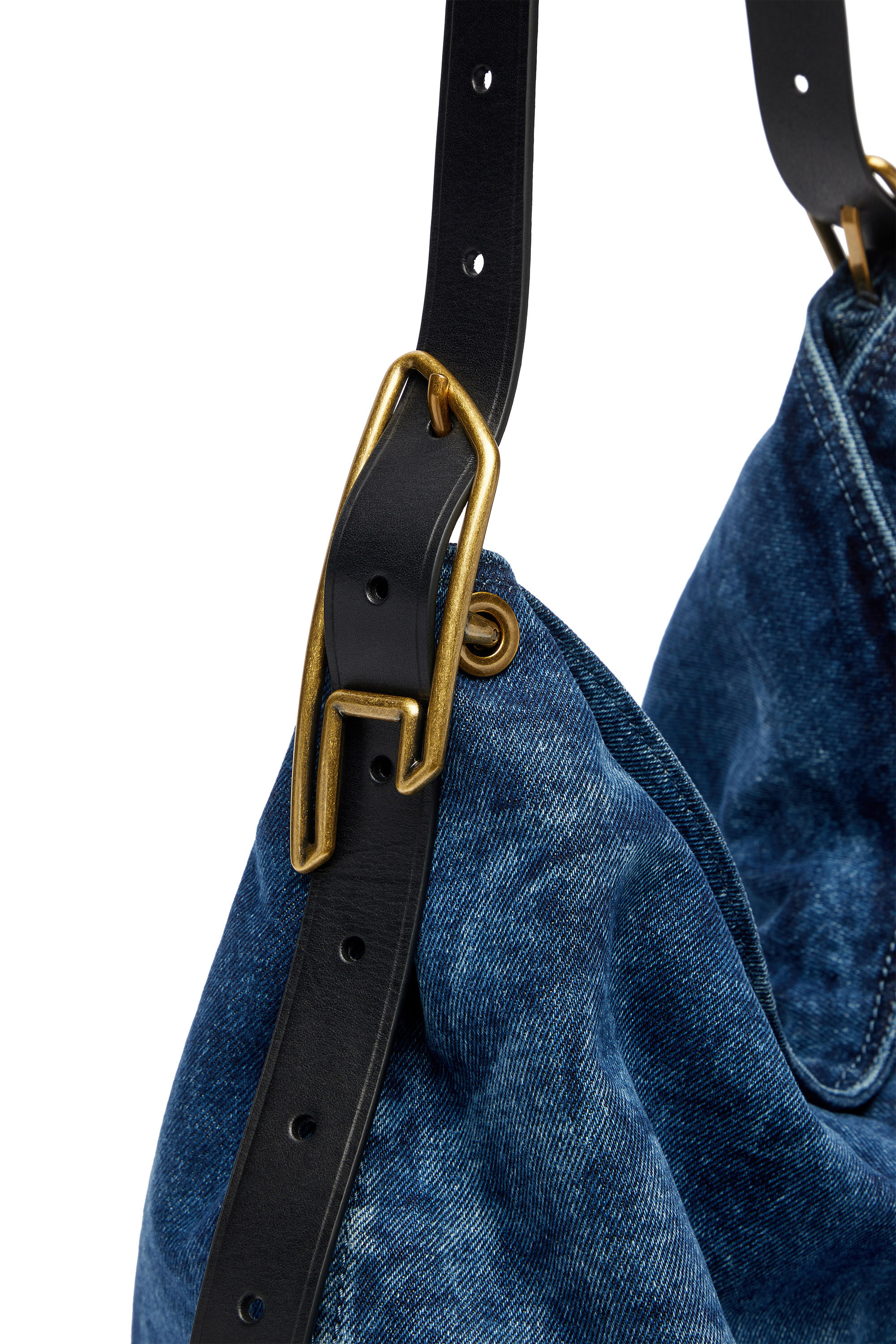 O*6様 DIESEL ディーゼル X09720 P5187 H6851 ボディ Women's D-Line-Denim hobo bag | Blue | Diesel