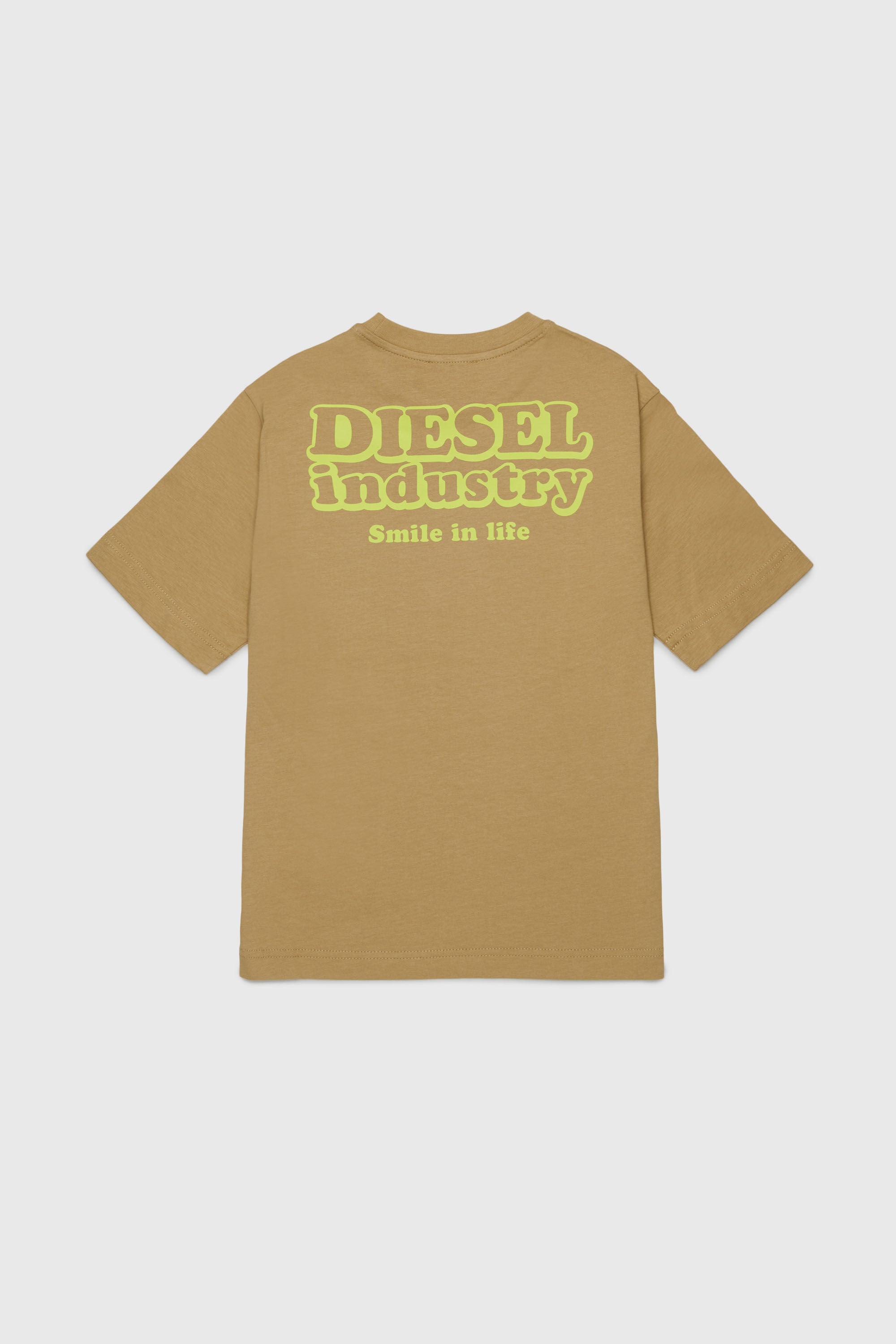 Diesel - TLODIM OVER, Man's T-shirt with Diesel Industry print in Brown - 2