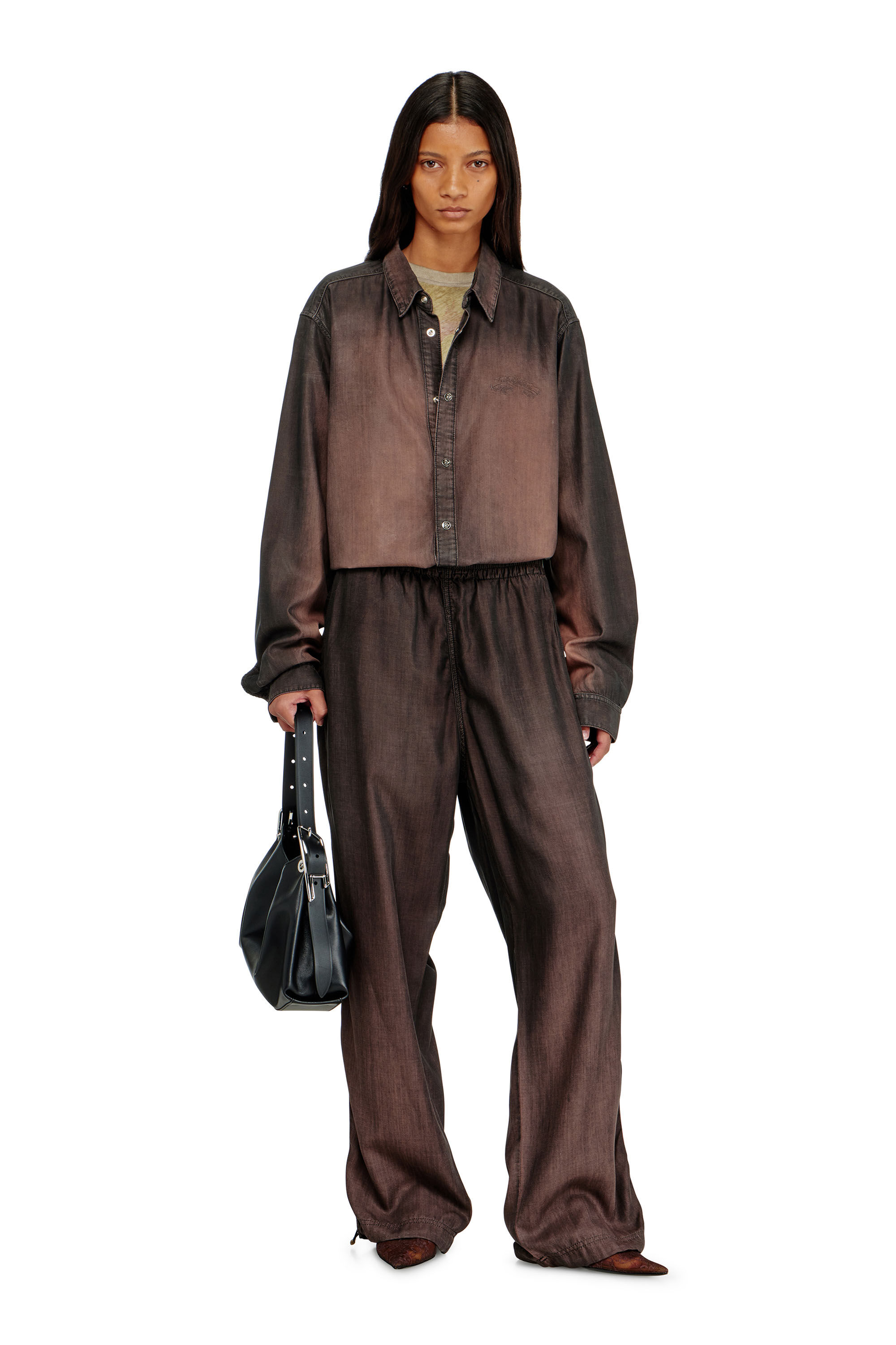 Diesel - Unisex's Relaxed Jeans D-Roder 068YF, Dark Brown - 5