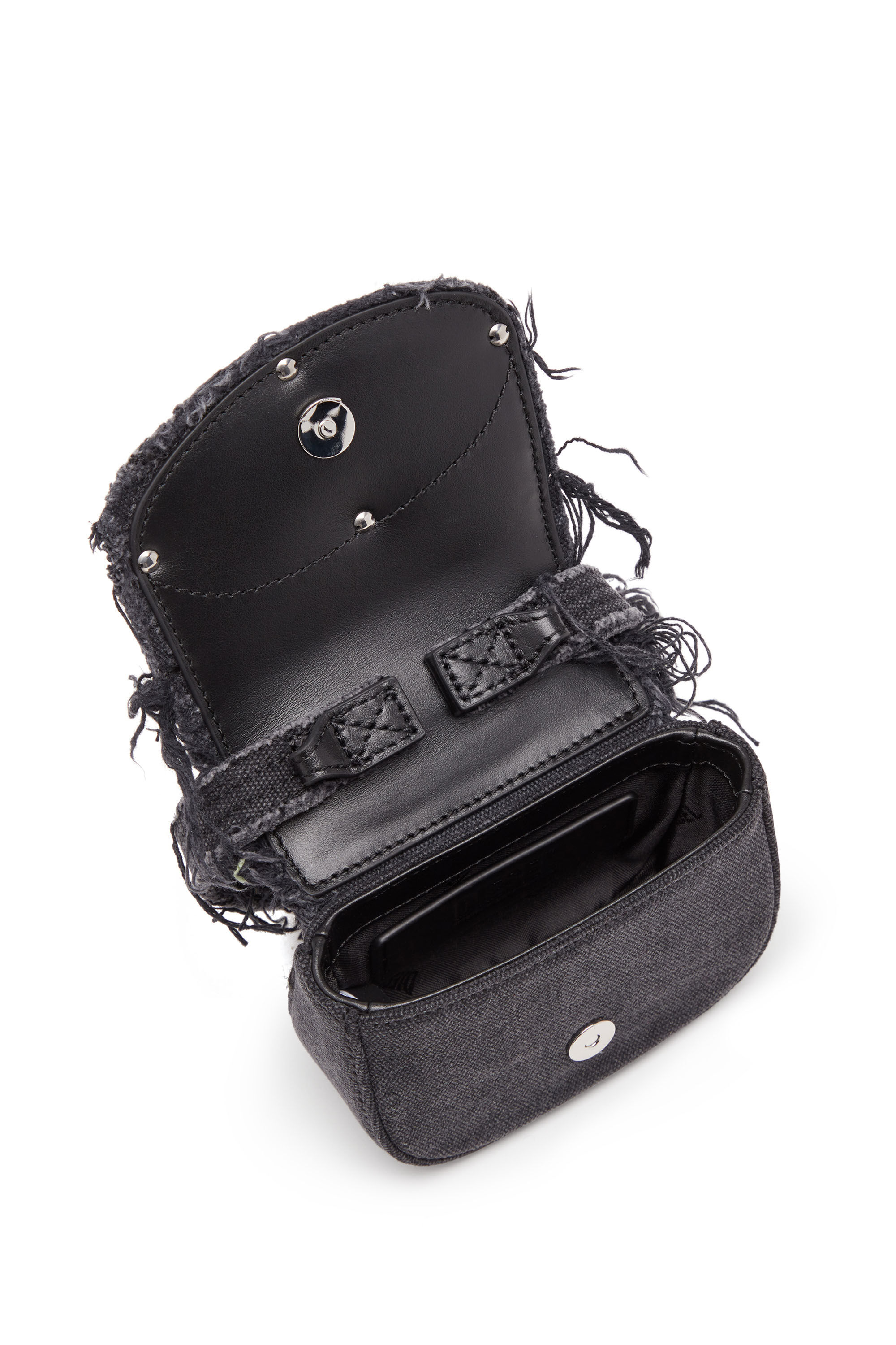 Women's 1DR XS-Iconic mini bag in canvas and leather | Black | Diesel