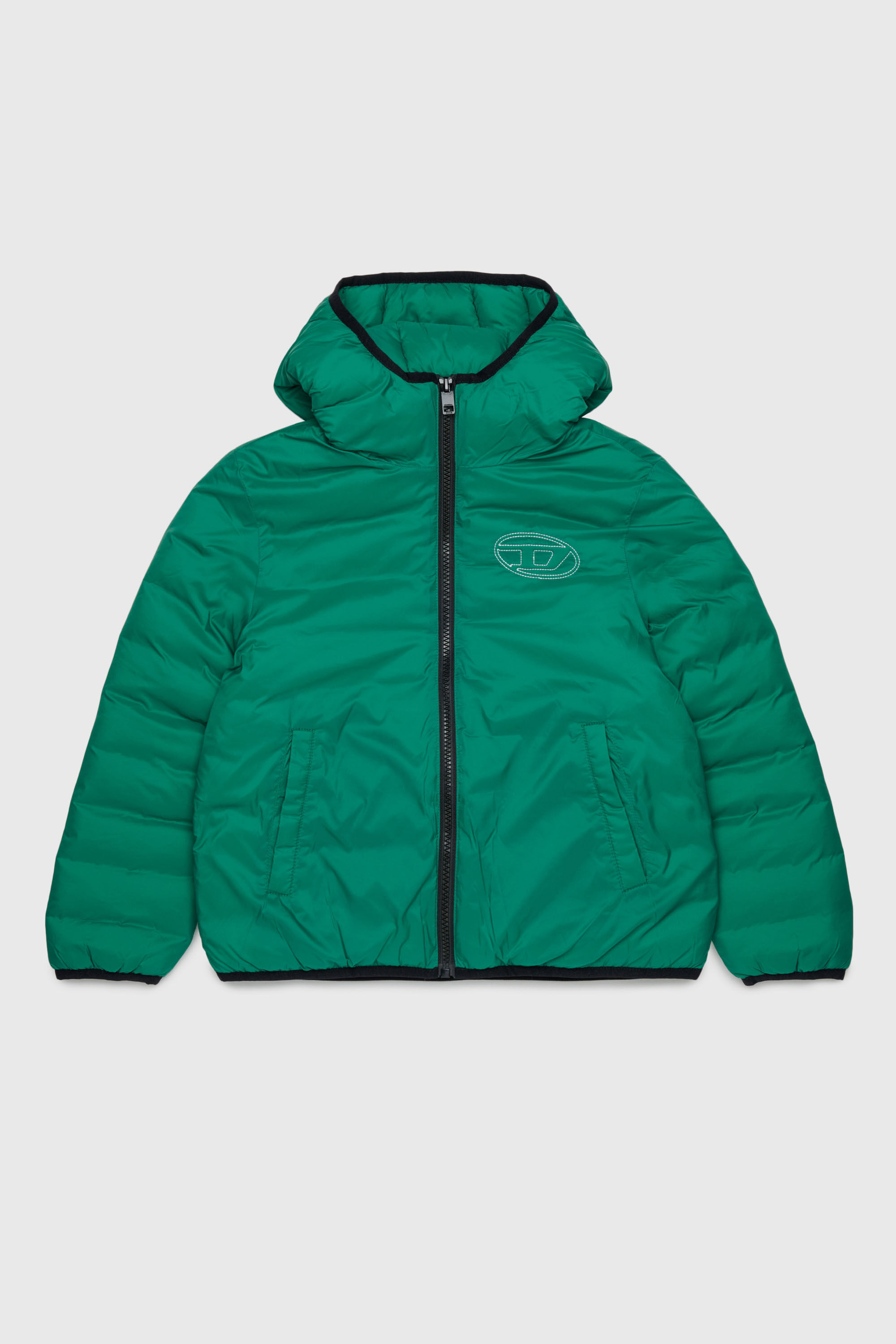 Diesel - JOSIPLS, Unisex's Hooded jacket in padded nylon in Green - 1