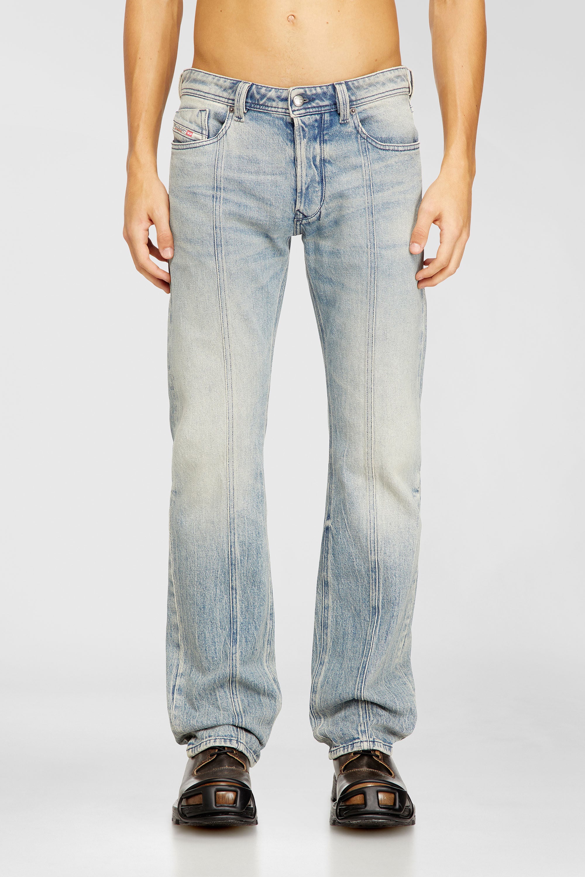 Diesel - Man's Regular Jeans 1985 Larkee 09N55, Light Blue - 2