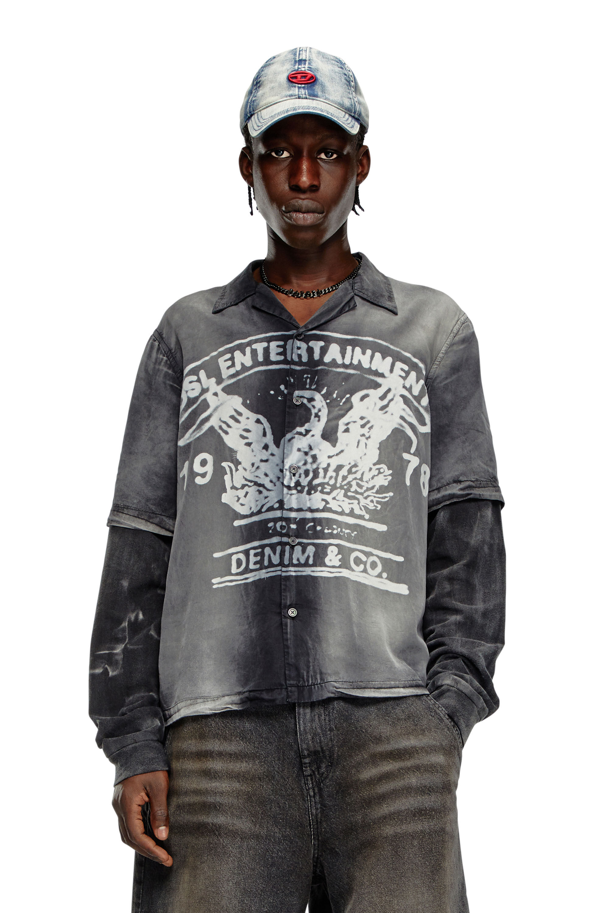 【超お買い得！】 with shirt bowling Faded Men's logo Multicolor | graphic トップス