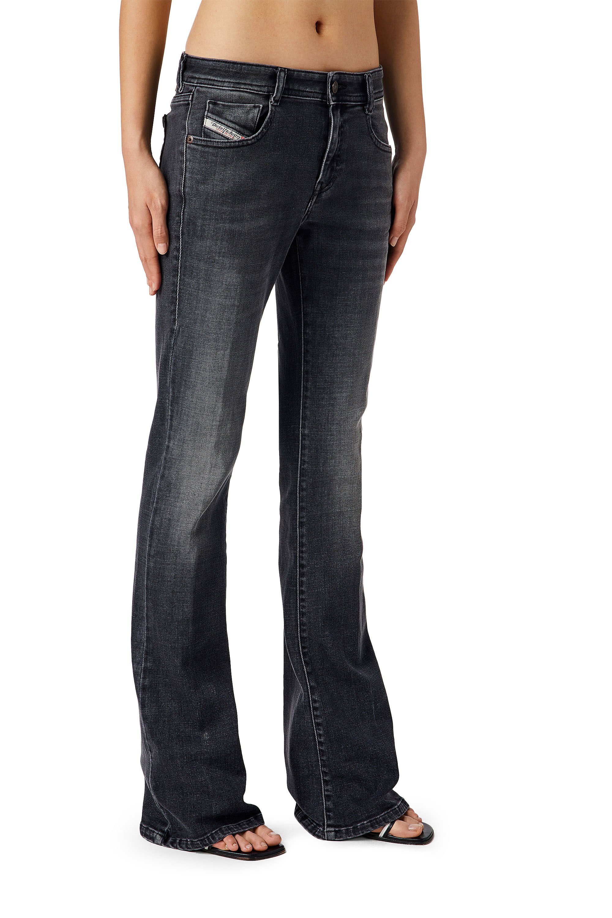 Diesel - 1969 D-EBBEY 0EIAG Bootcut and Flare Jeans, Black/Dark grey - Image 5