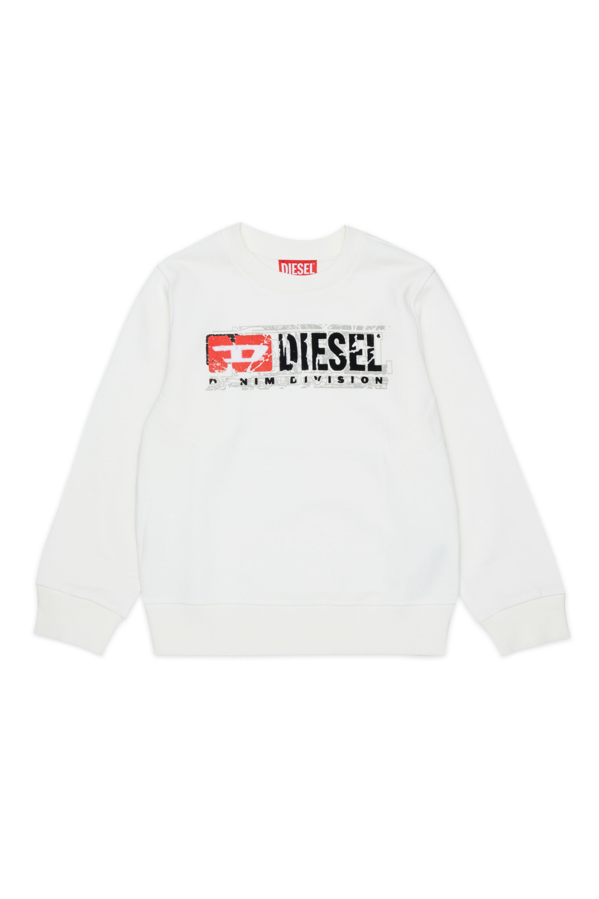 Diesel - SLOMIX, Man's Sweatshirt with distressed-effect logo in White - 1