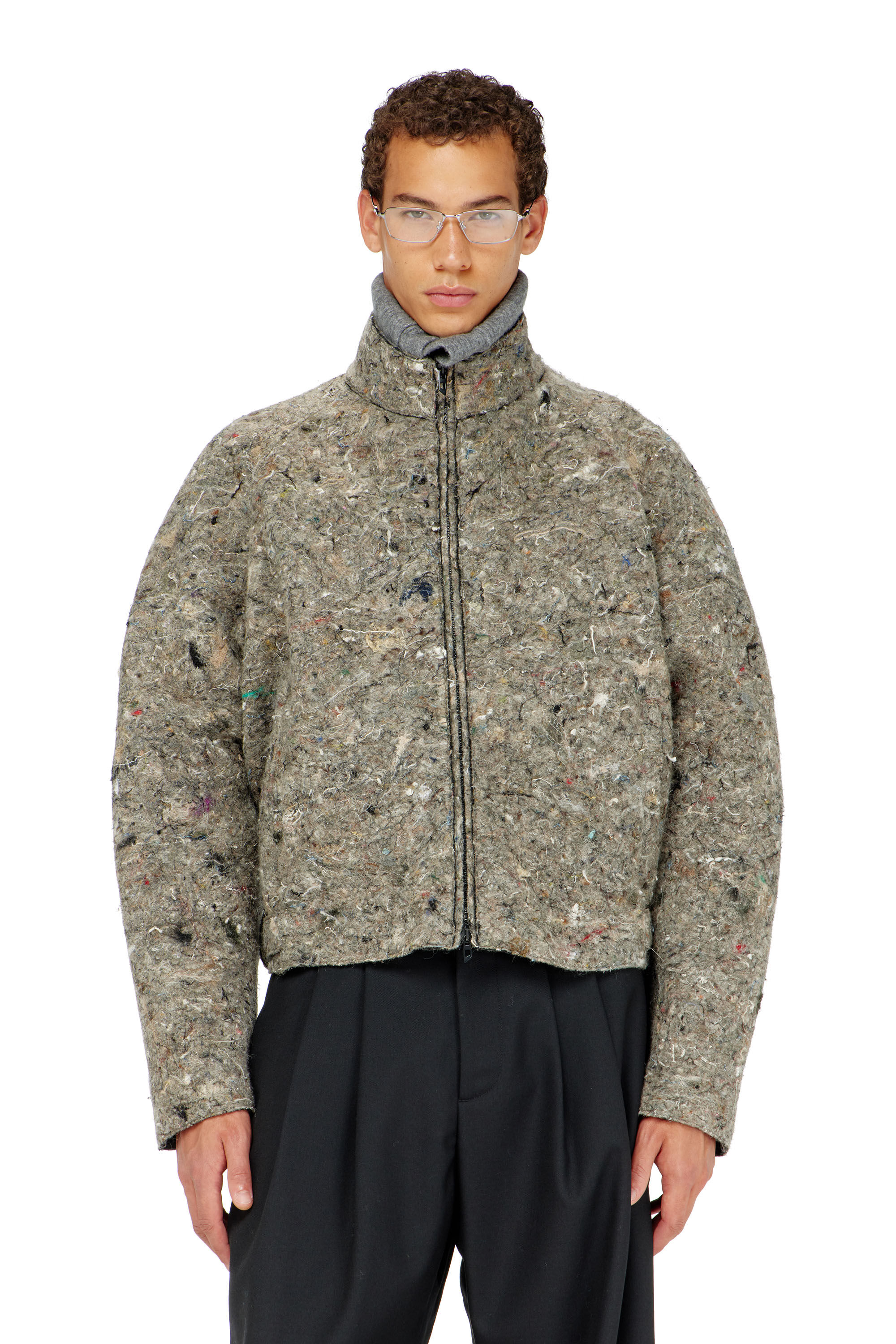 Diesel - J-DISTEM, Man's Upcycled felted jacket in null - 2