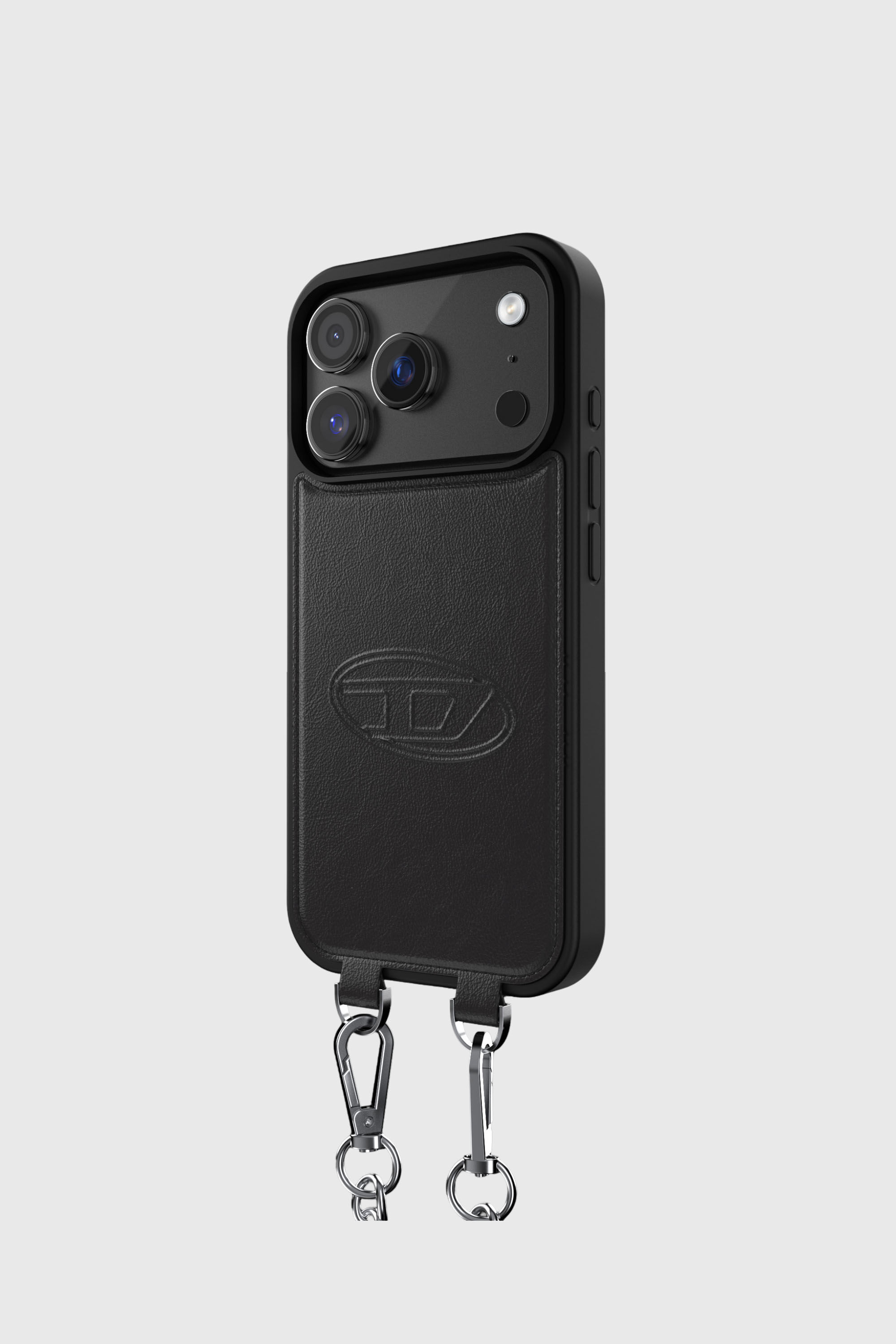 Diesel - 60662 MOULDED CASE, Unisex's Oval D case with wrist strap and MagSafe for iPhone 17 Pro in Black - 4