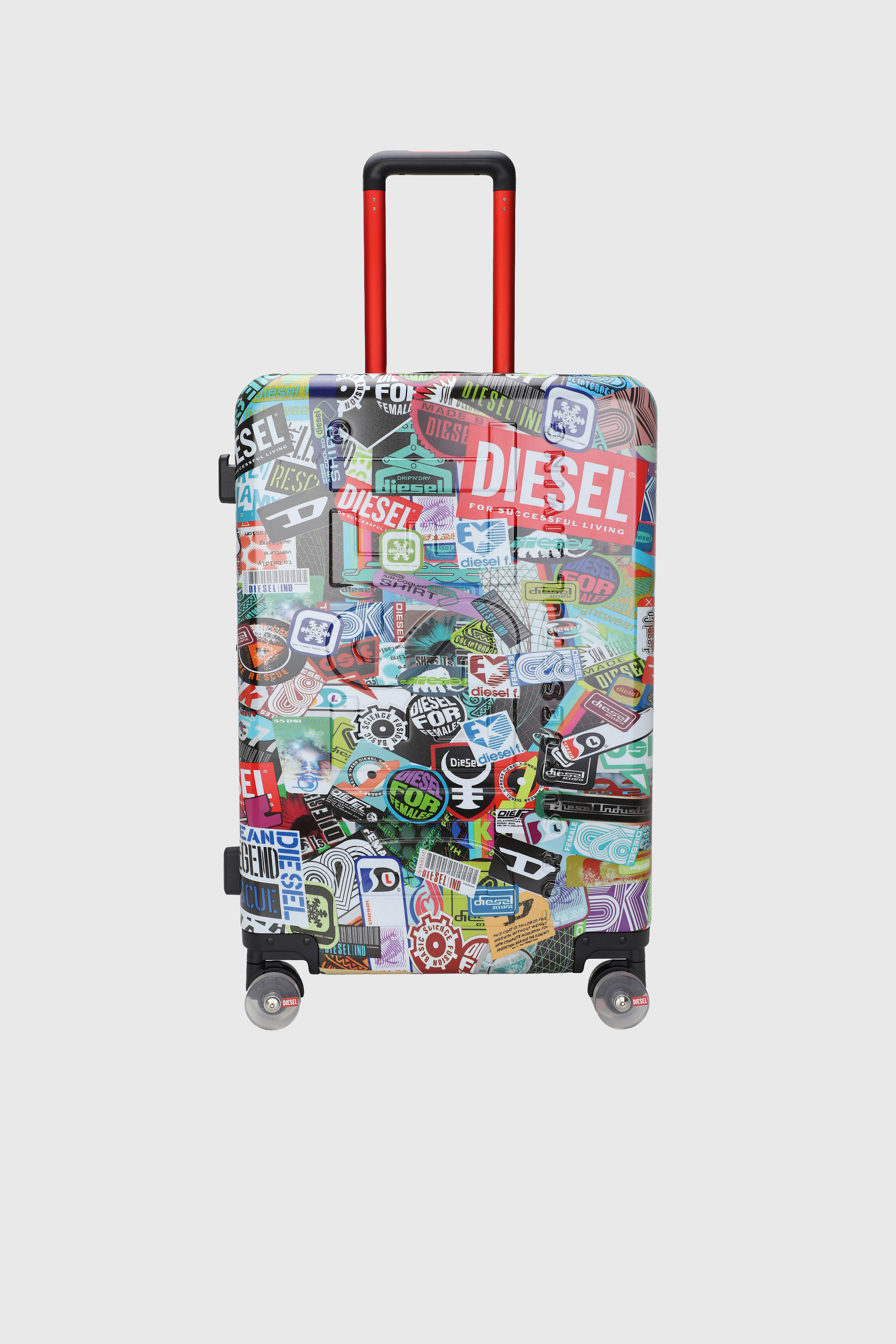 Diesel - DIESEL PC PRINTED TROLLEY-STICKERS- DSL0, Unisex's Sticker style suitcase size M in Multicolor - 1