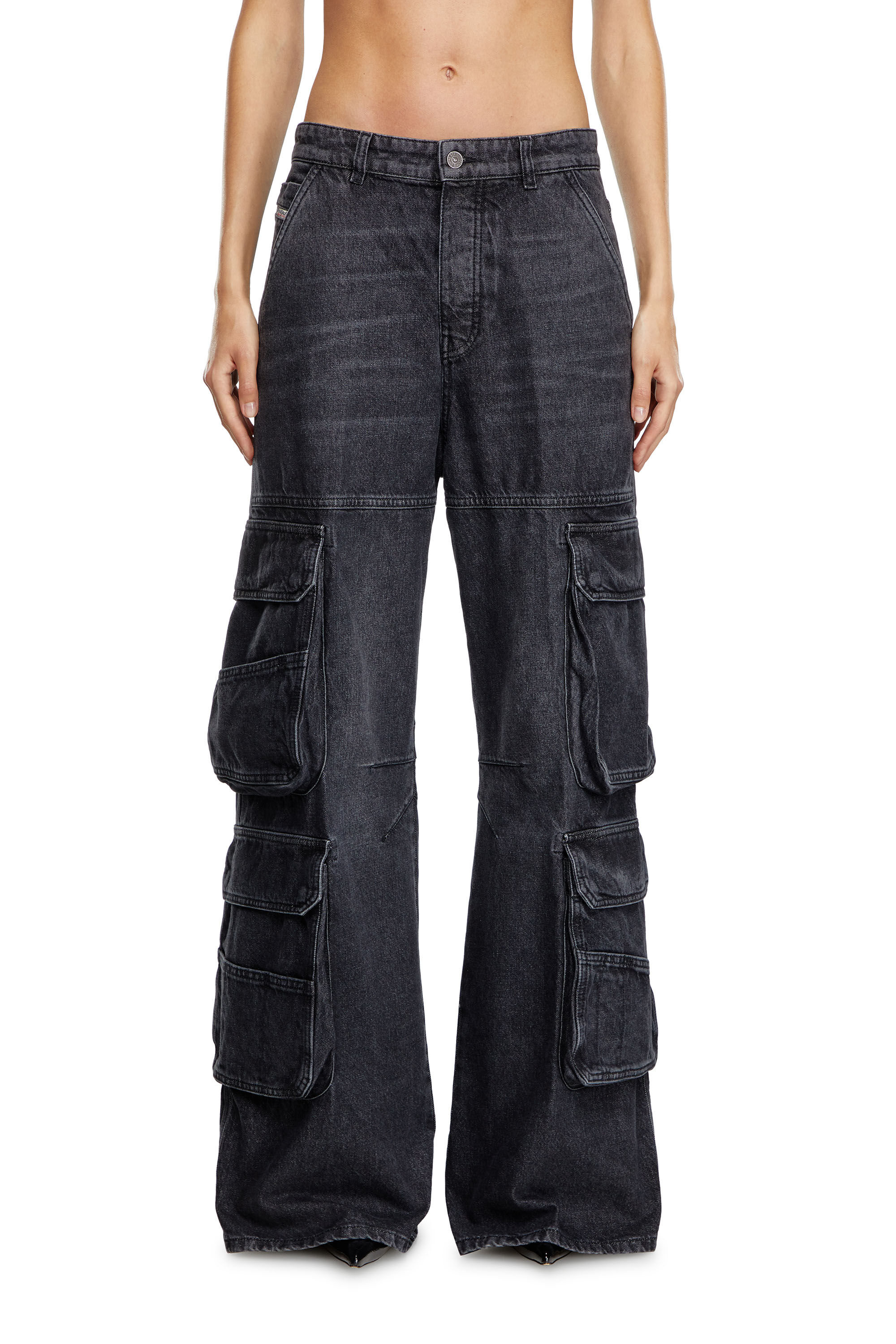 ア*サ様 【DIESEL/ディーゼル】　D-SIRE-CARGO-D カーゴ　美 1996 D-Sire Women: Low waist, 90's cargo Jeans, Black | Diesel