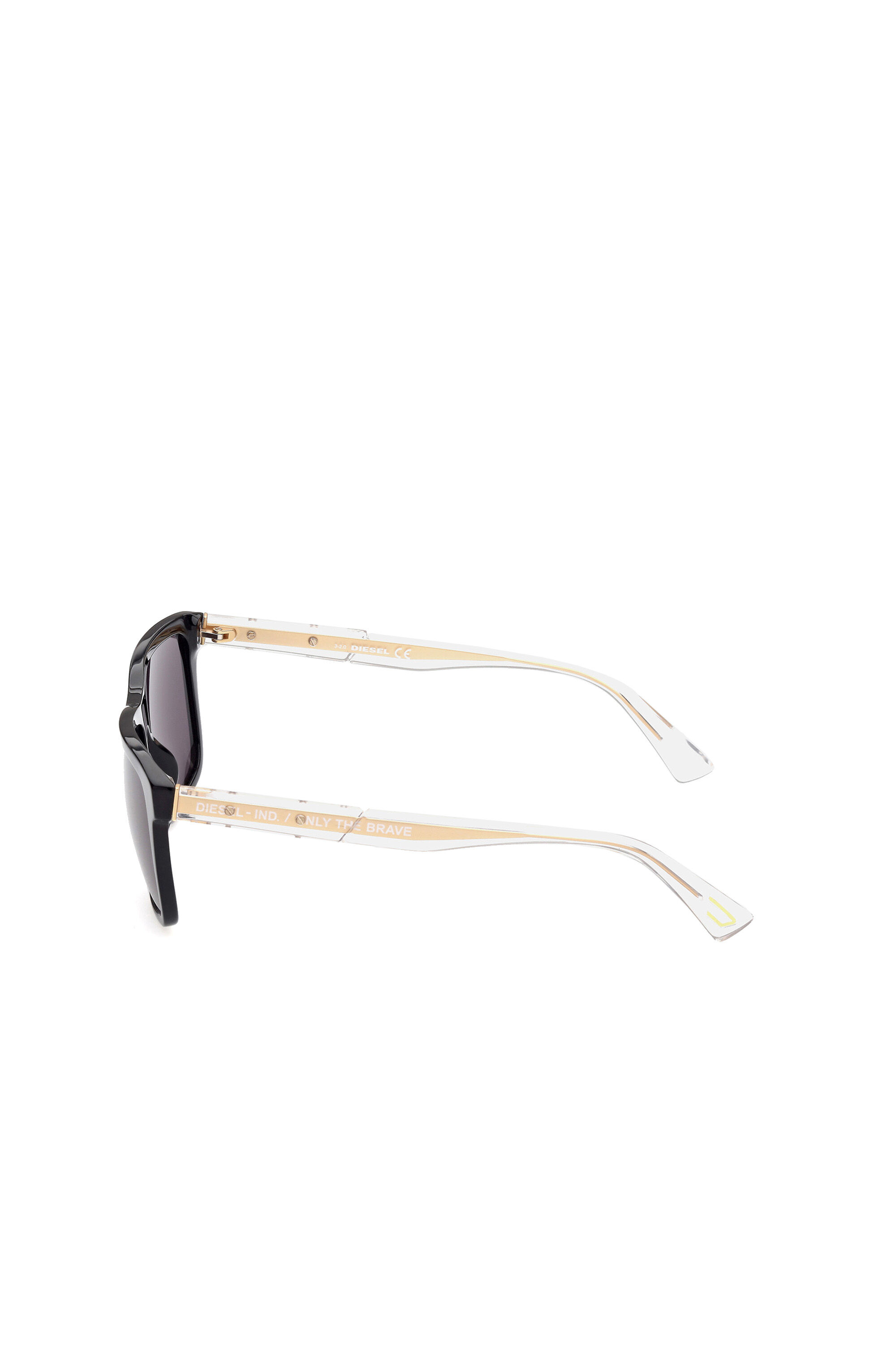 Diesel - DL0349, Man's Easy to wear sunglasses with crystal injected temples in Black - 4