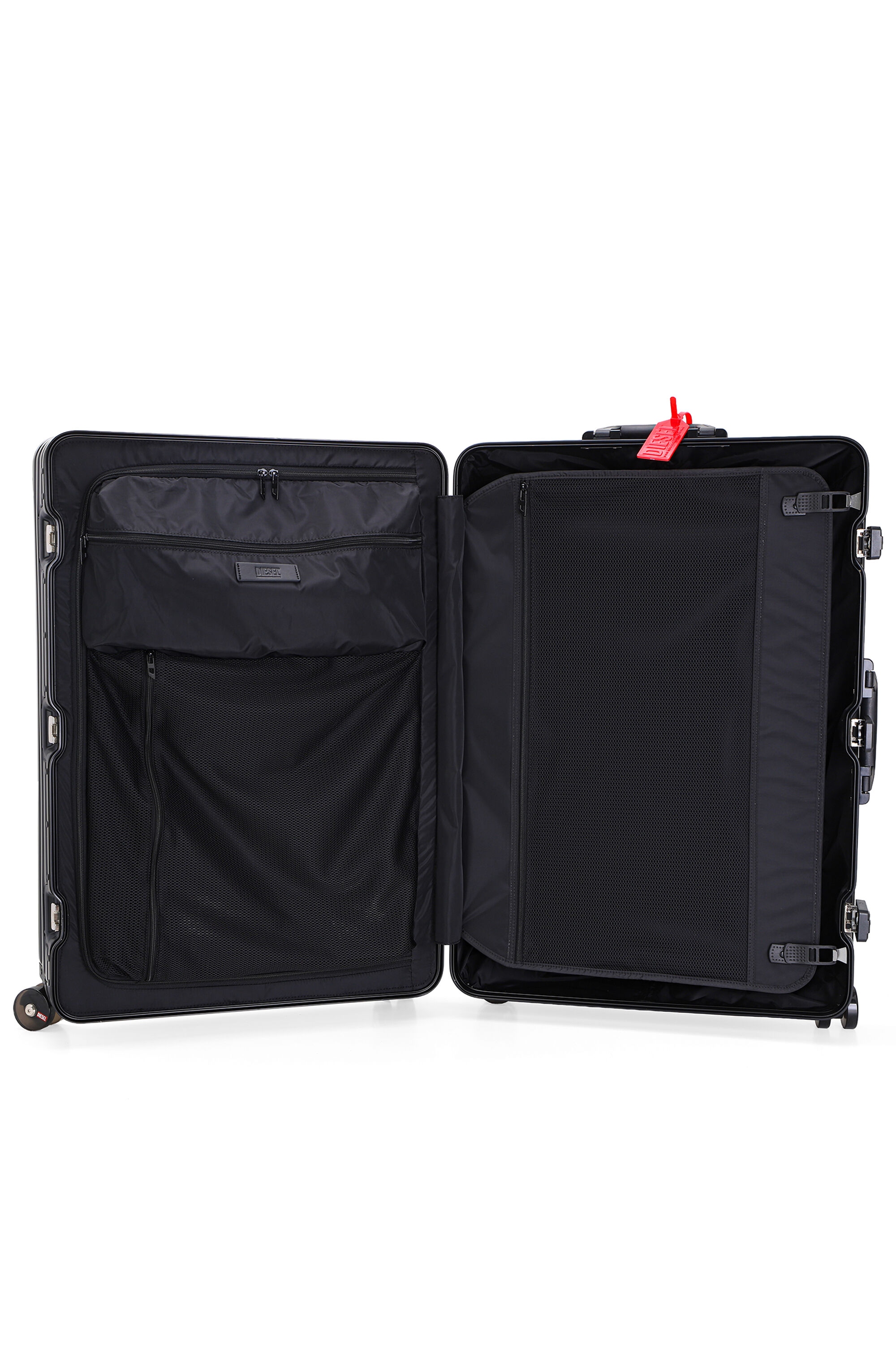 Diesel - DIESEL ALUMINUM TROLLEY- DSL002, Unisex's Aluminum suitcase size L in Black - 4