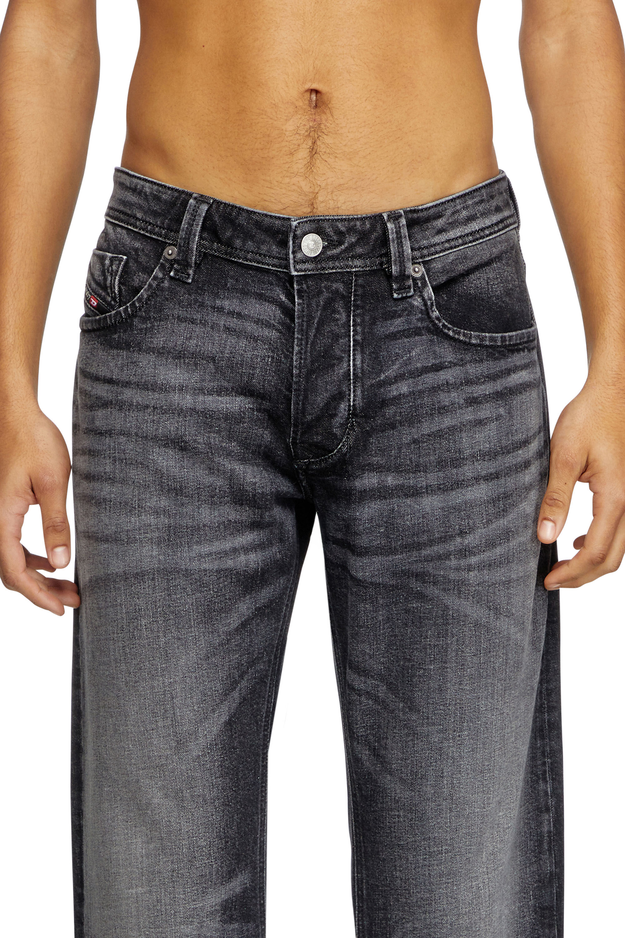 Men's Regular Jeans | Black/Dark grey | Diesel 1985 Larkee