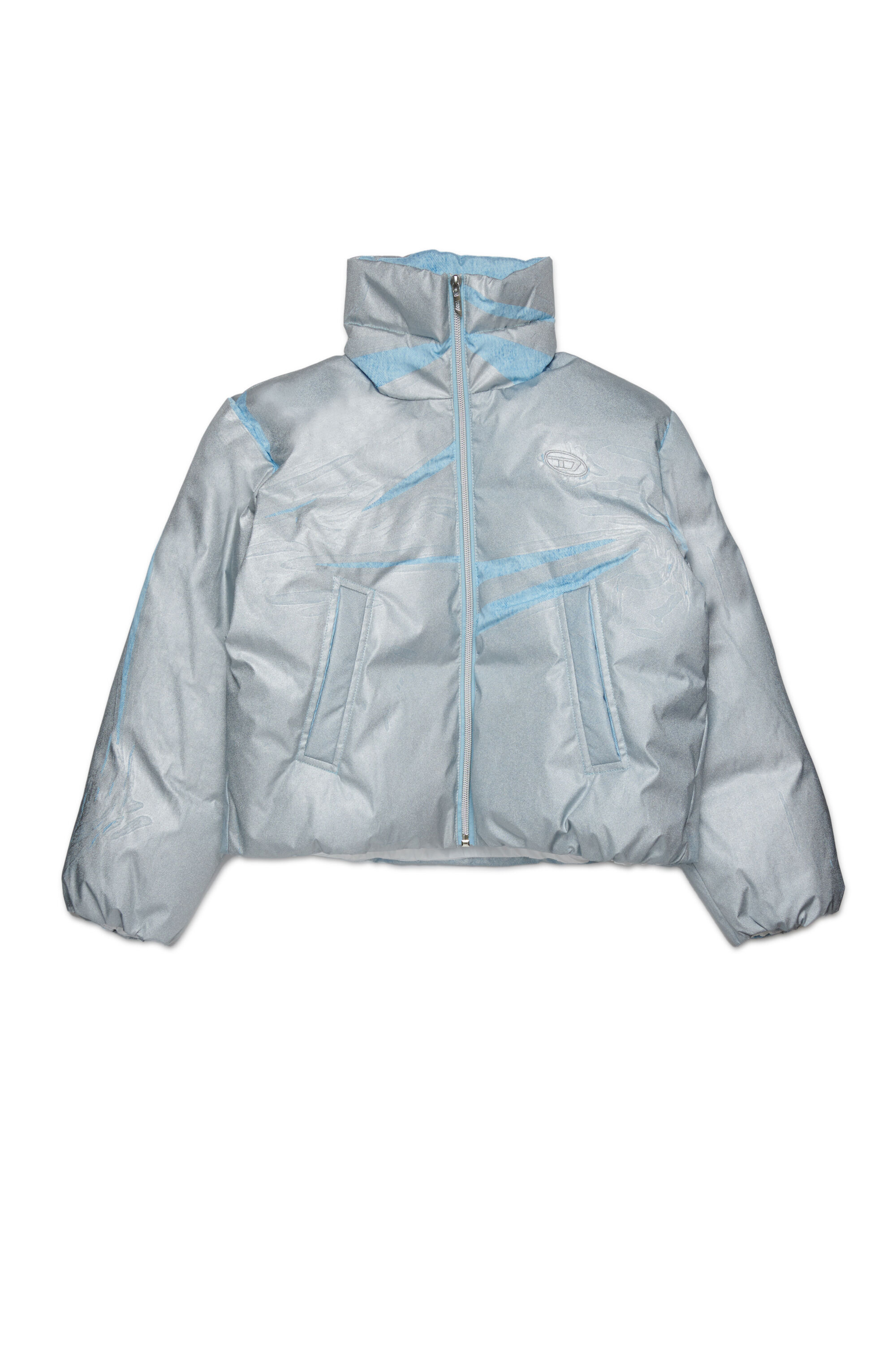 Diesel - JWHIMSY, Woman's Jacket with front zipper in Light Blue - 1