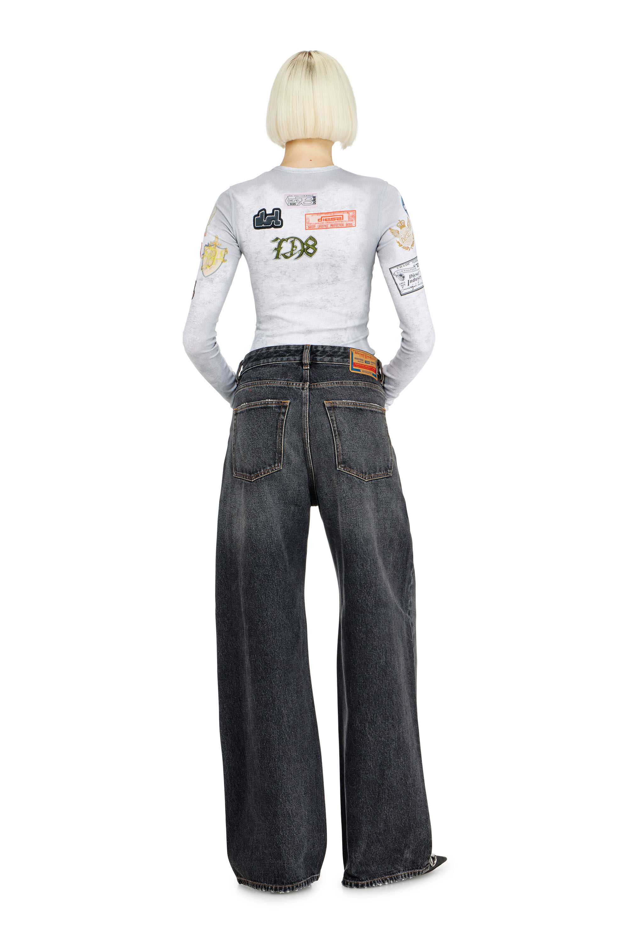 1996 D-Sire Woman: Relaxed Black/Dark grey Baggy Jeans | Diesel