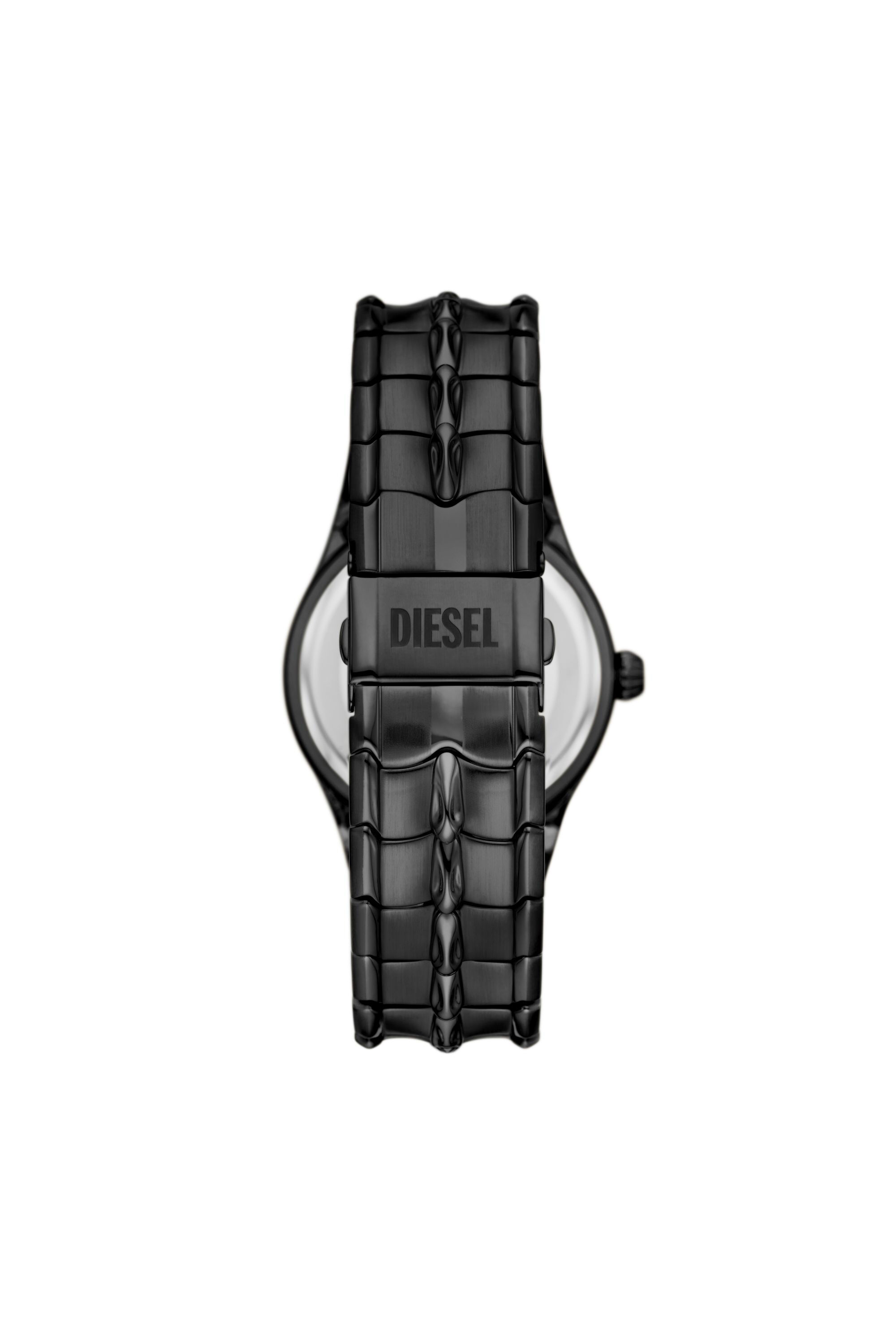 Men's Vert Three-Hand Date Black Stainless Steel Watch | Black