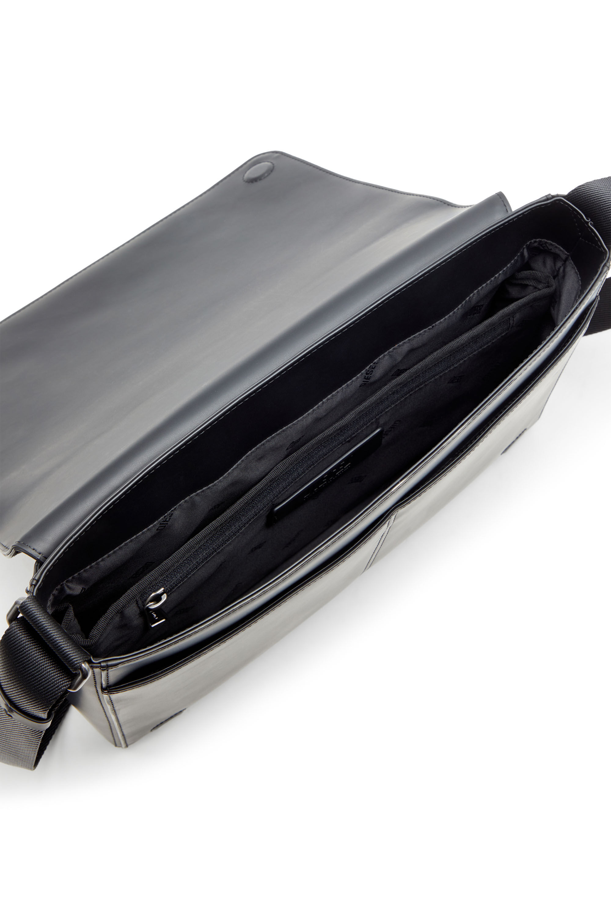 Diesel - DSL 3D MESSENGER S X, Man's Dsl 3D-Messenger bag in brushed PU in Black - 2