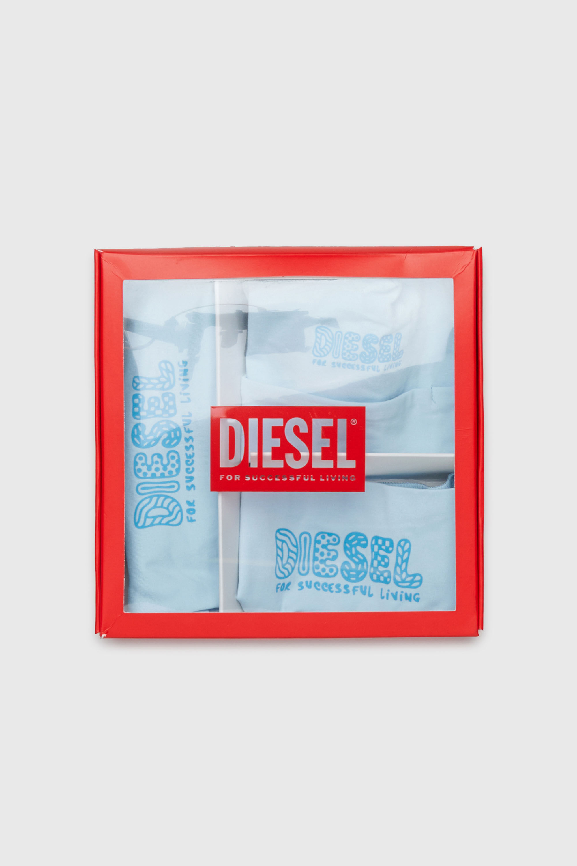 Diesel - UBBYBOX-NB, Unisex's Newborn set with doodle-logo print in Light Blue - 4