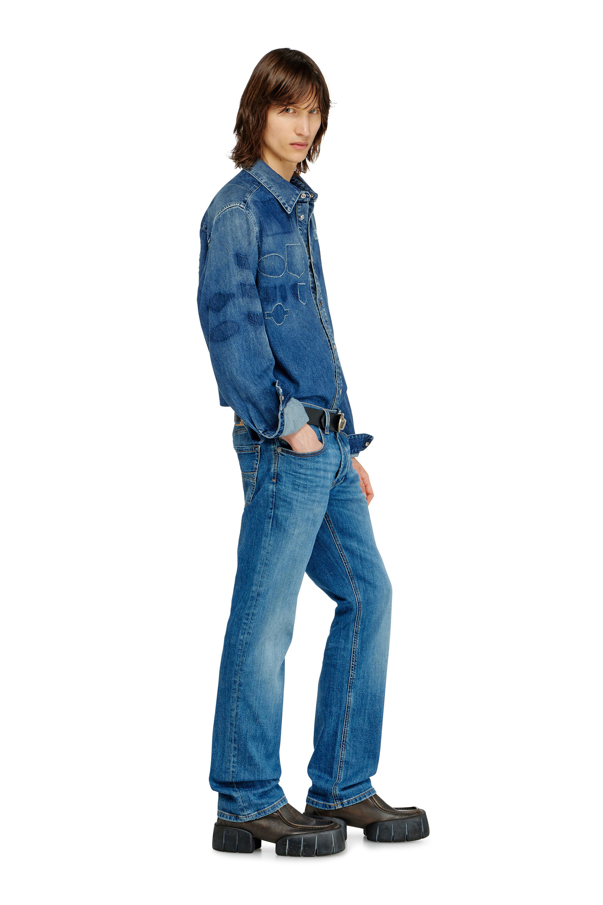 Diesel - Man's Regular Jeans 1985 Larkee 0KIAL, Light Blue - 2