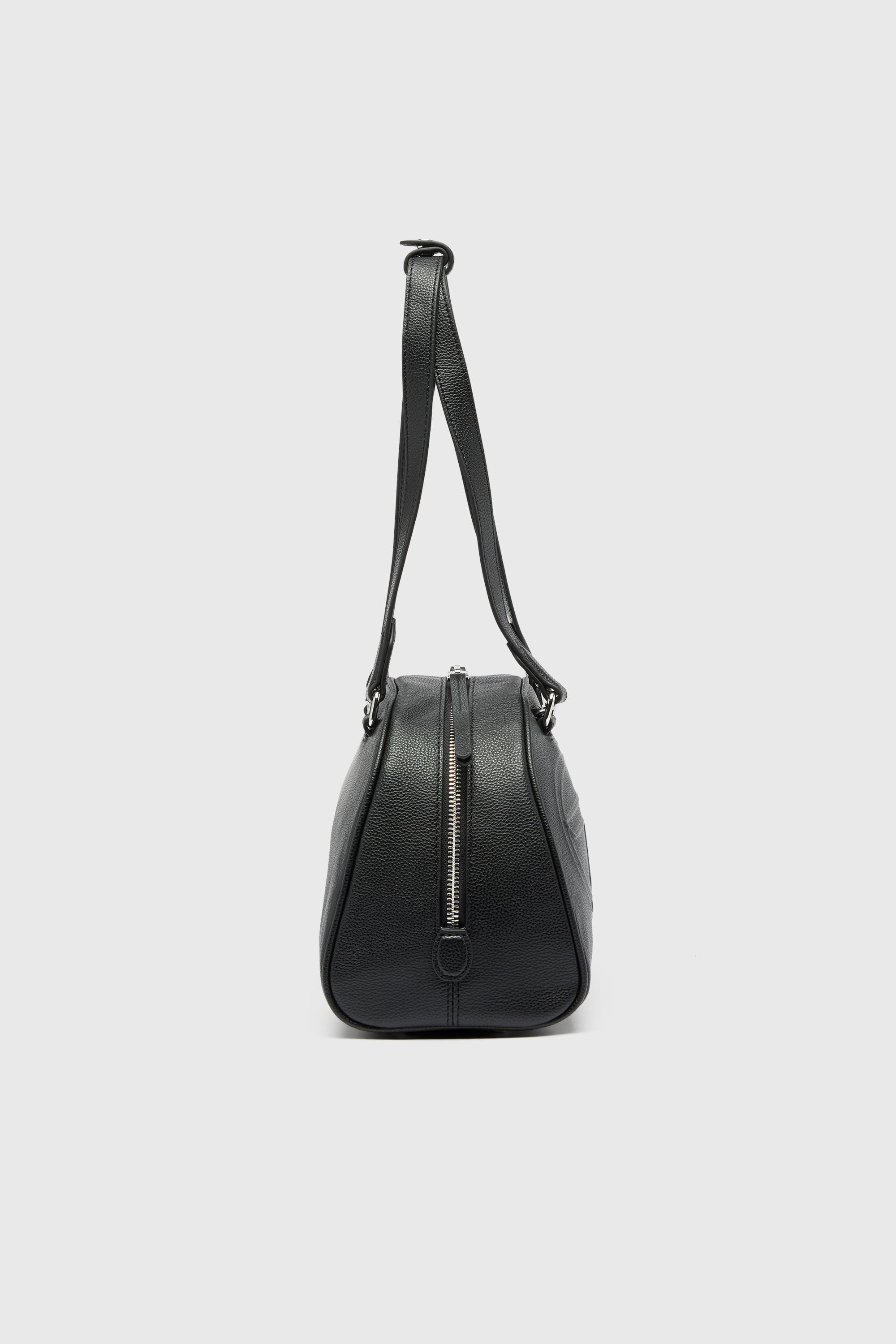 Diesel - 1DR DOME SHOULDER, Unisex's 1DR Dome - Leather Boston bag with embossed logo in Black - 5