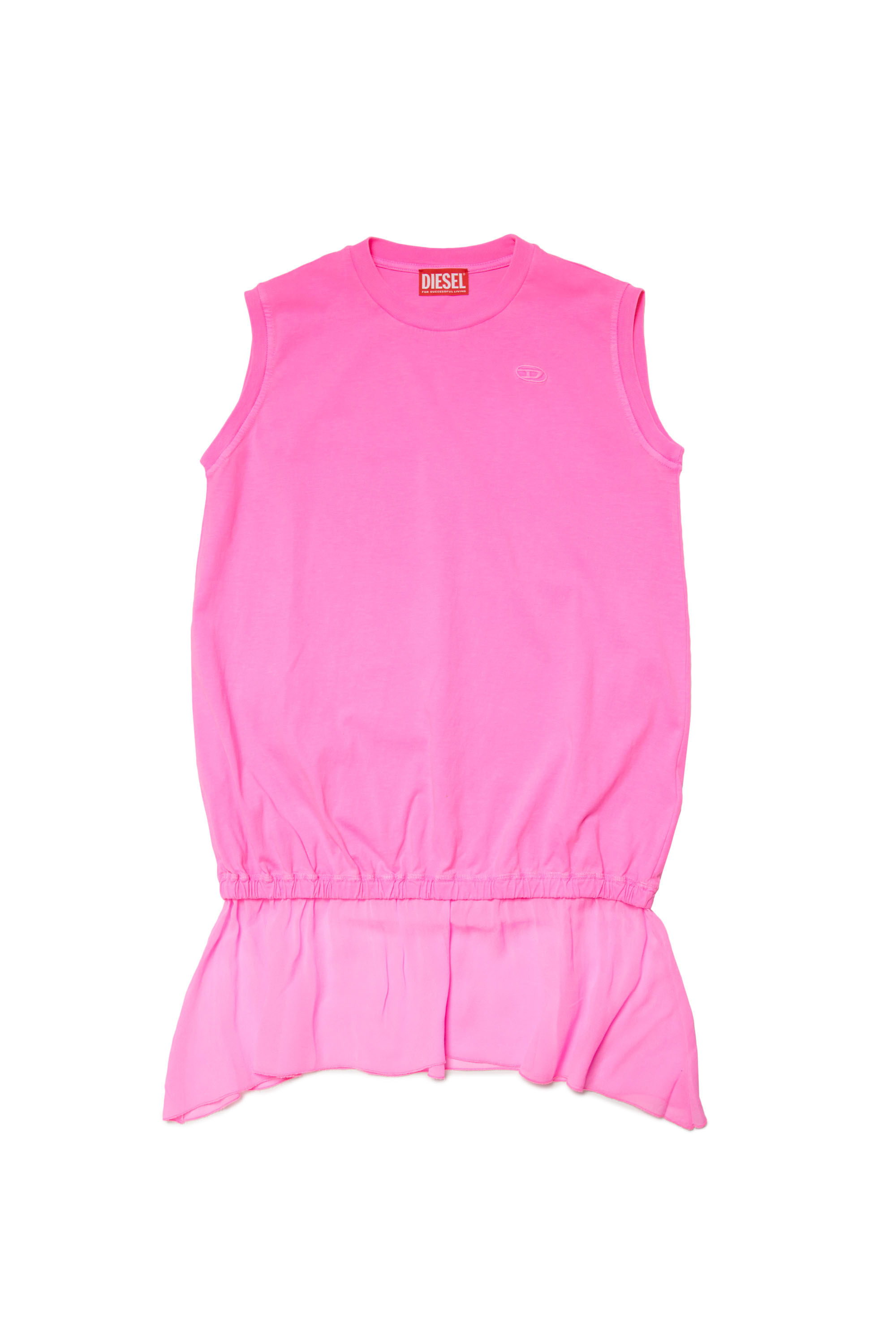 Diesel - DROLLETTY, Woman Sleeveless dress with fluid skirt in Pink - Image 1