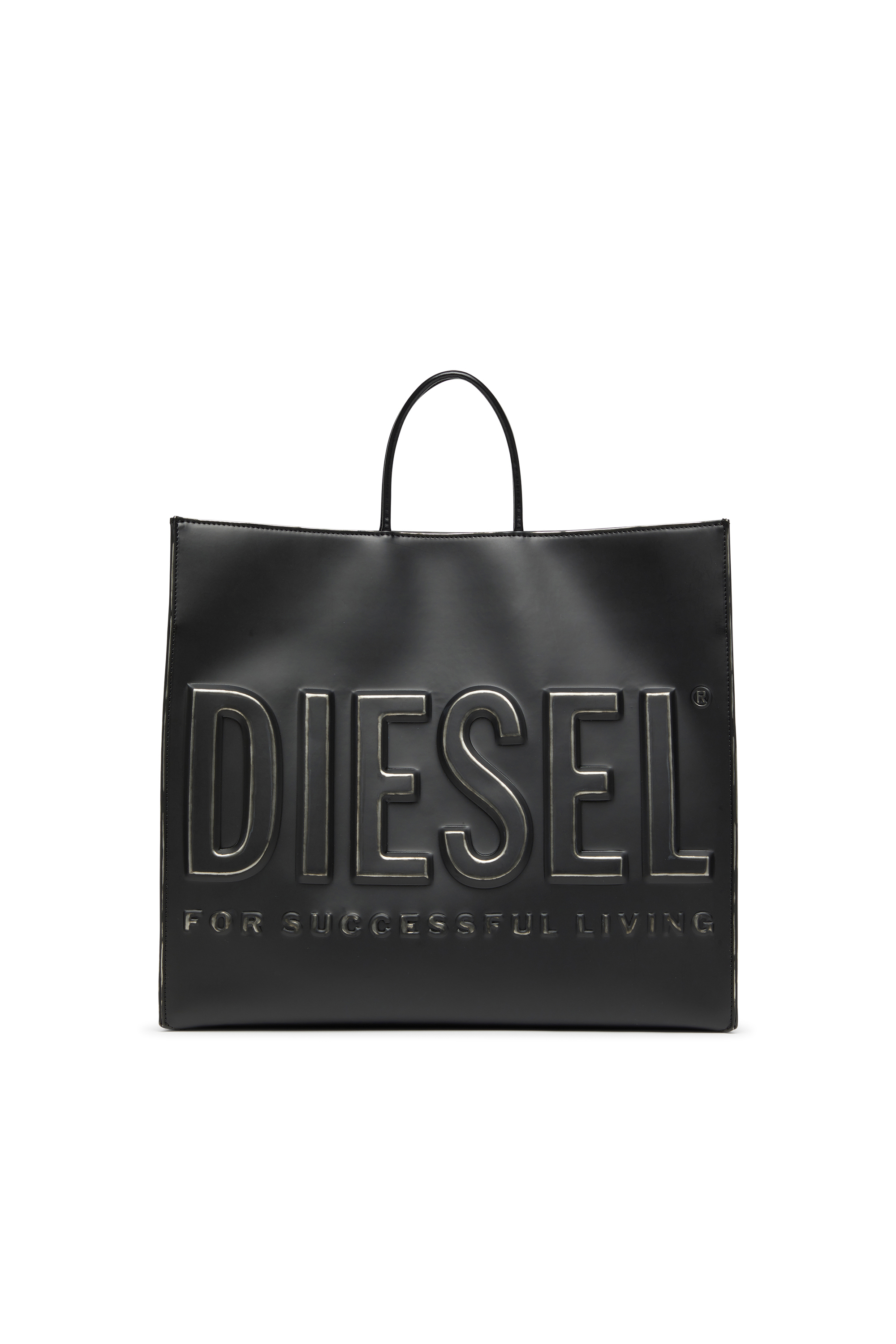 Diesel - DSL 3D TOTE EW X, Unisex's Dsl 3D Bag with adjustable shoulder strap in Black - 1