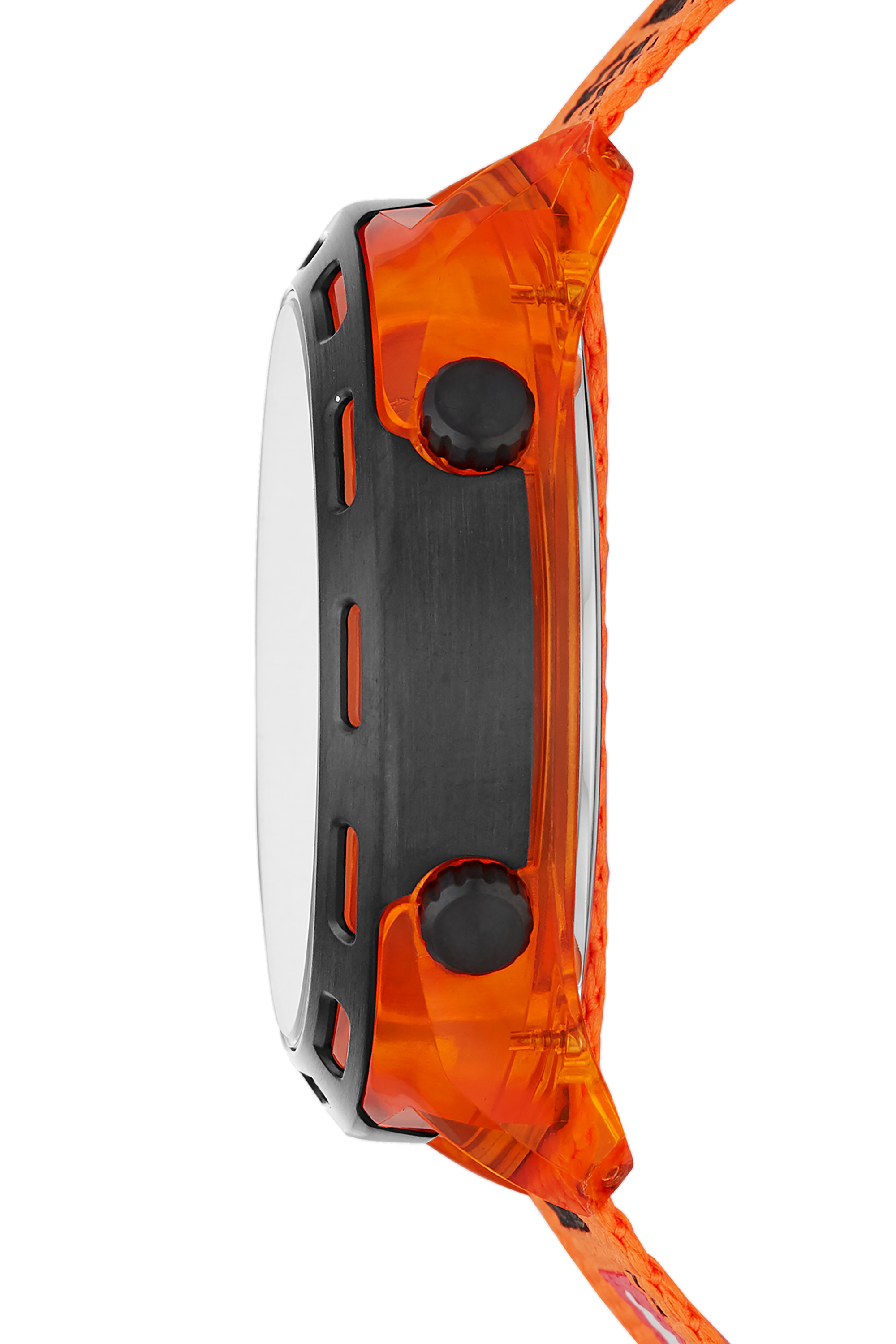 Diesel - DZ1896, Man's Crusher digital orange nylon watch in Orange Fluo - 2