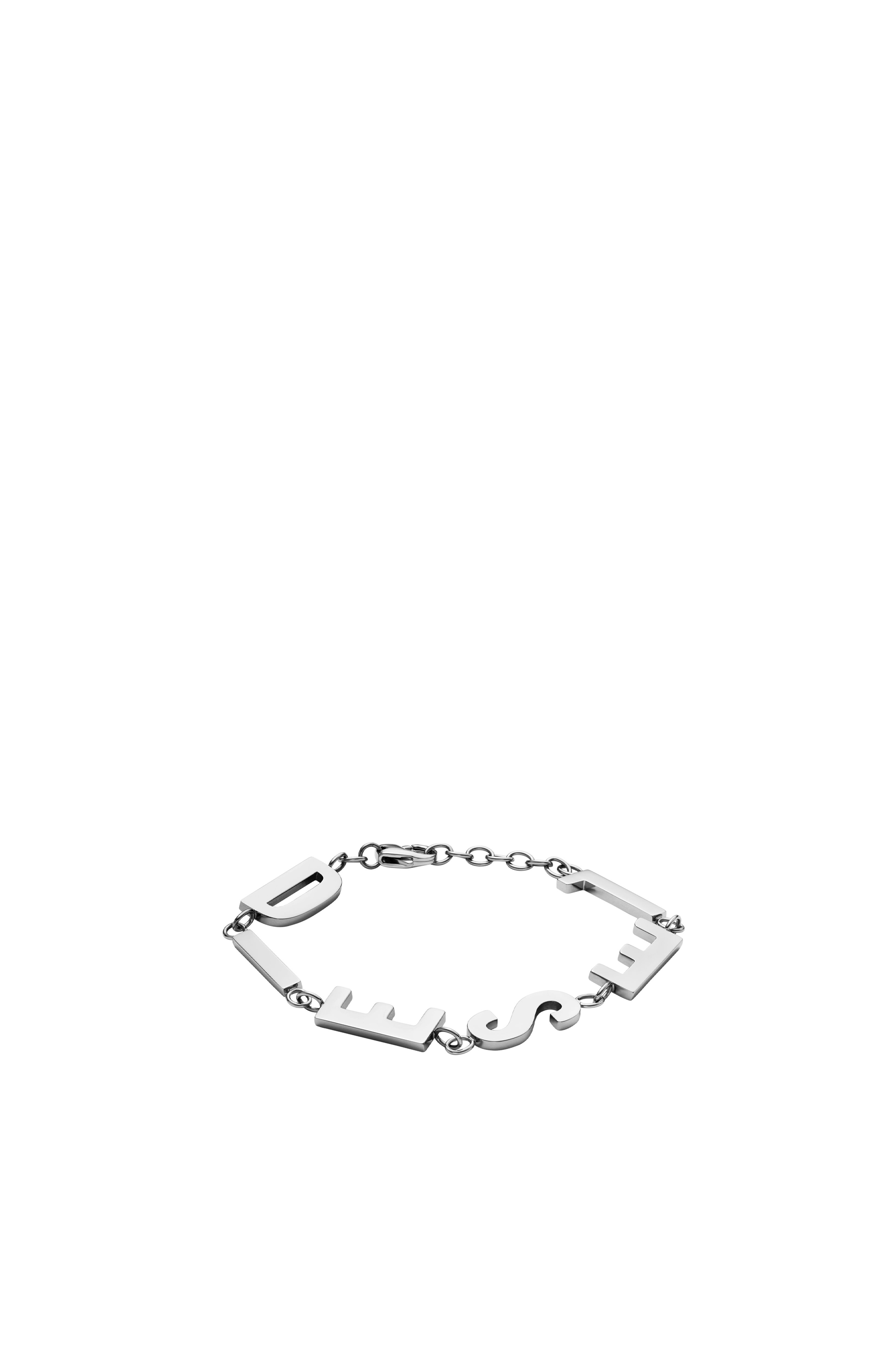Diesel - DX1490, Man Stainless steel chain bracelet in Silver - Image 1