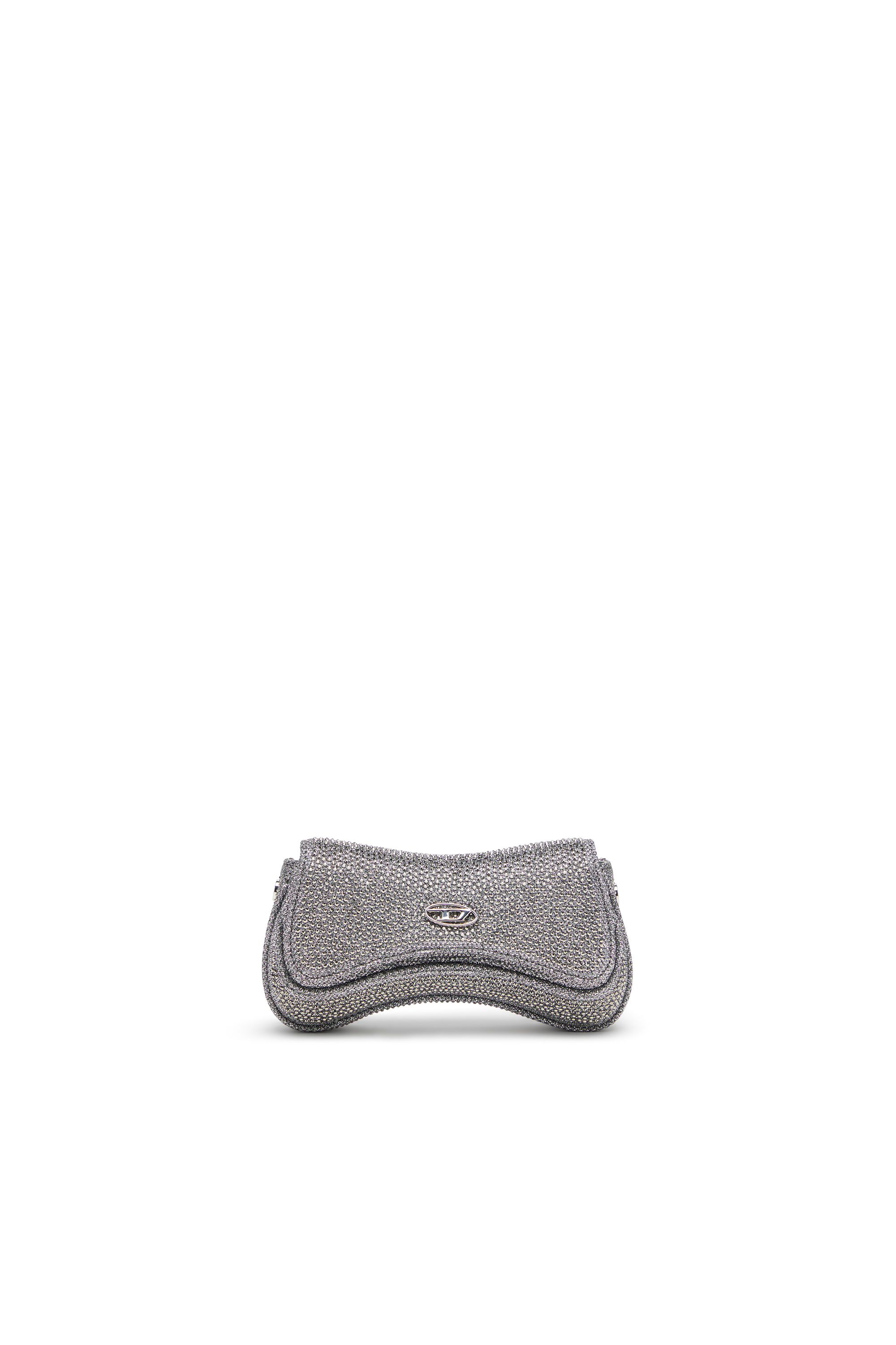 Diesel - PLAY CROSSBODY XS, Woman's Play-Mini crossbody bag in crystal Lurex in Silver - 1