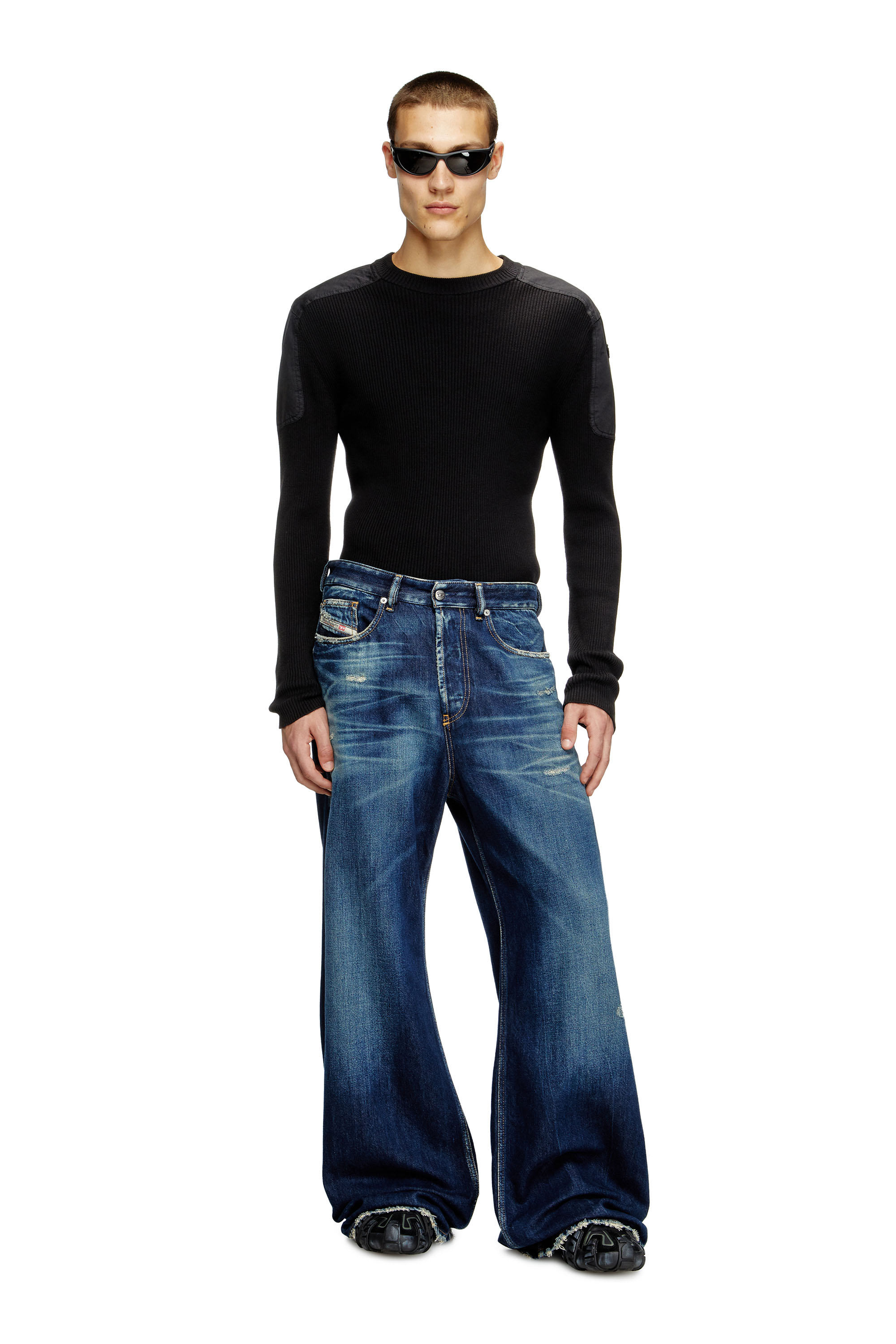 Relaxed Jeans D-Rise 09M06, Dark Blue Diesel - Man's Relaxed Jeans D-Rise 09M06, Dark Blue - 1