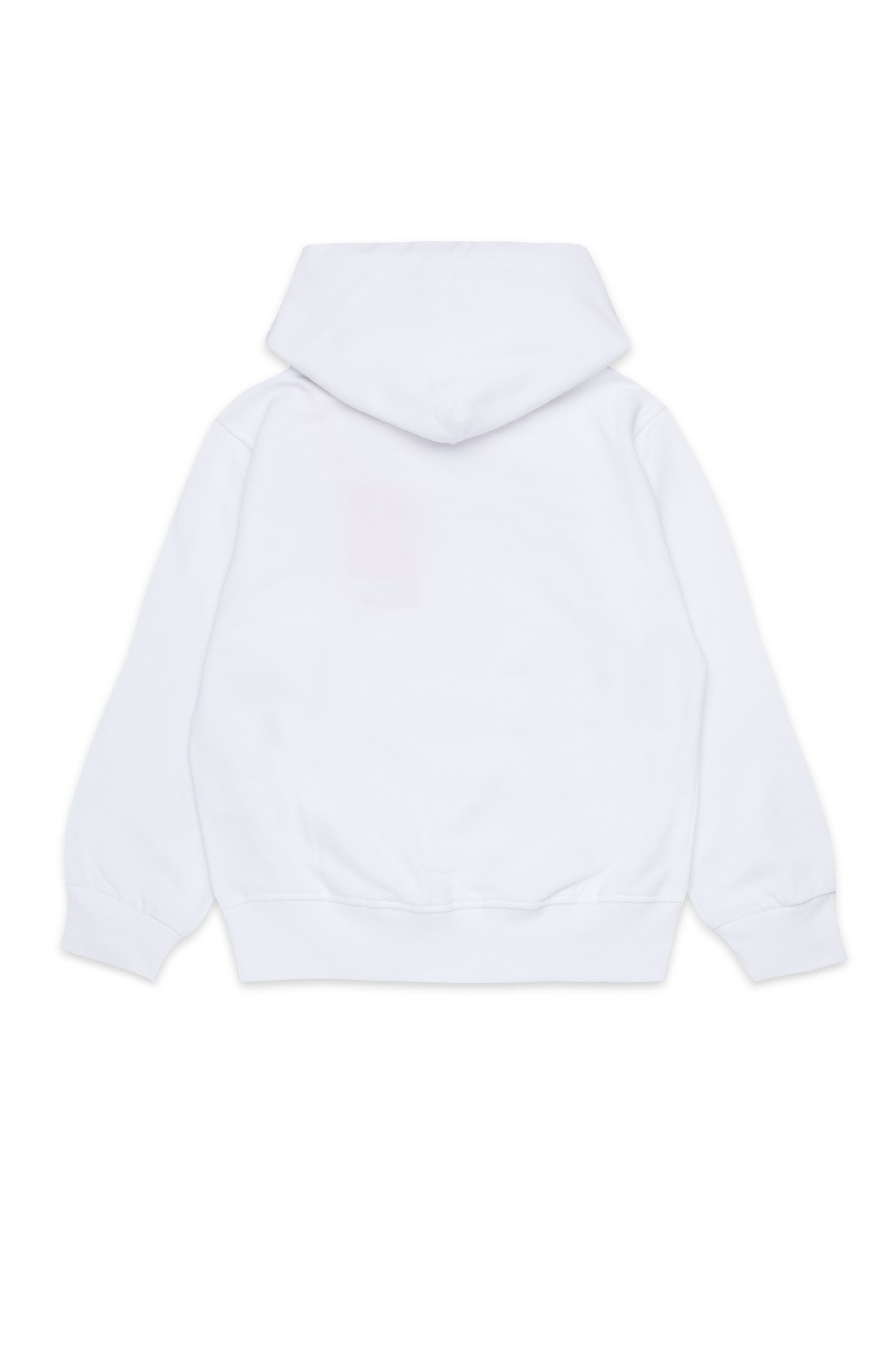 Diesel - SGINNHOODL5 OVER, Man's Hoodie with smudged logo in White - 2