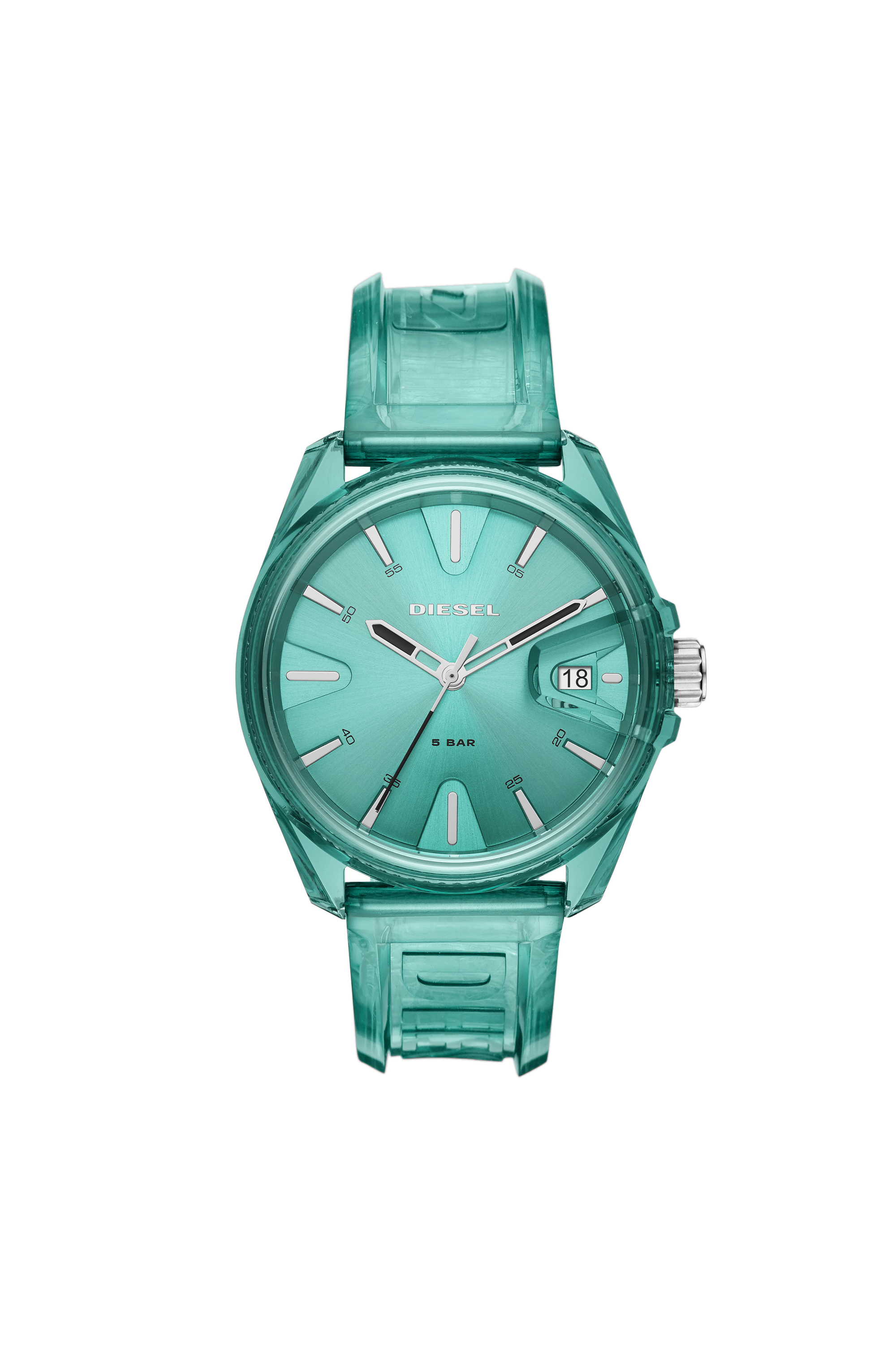 Diesel - DZ1928, Unisex's MS9 three-hand green transparent watch in Azure - 1