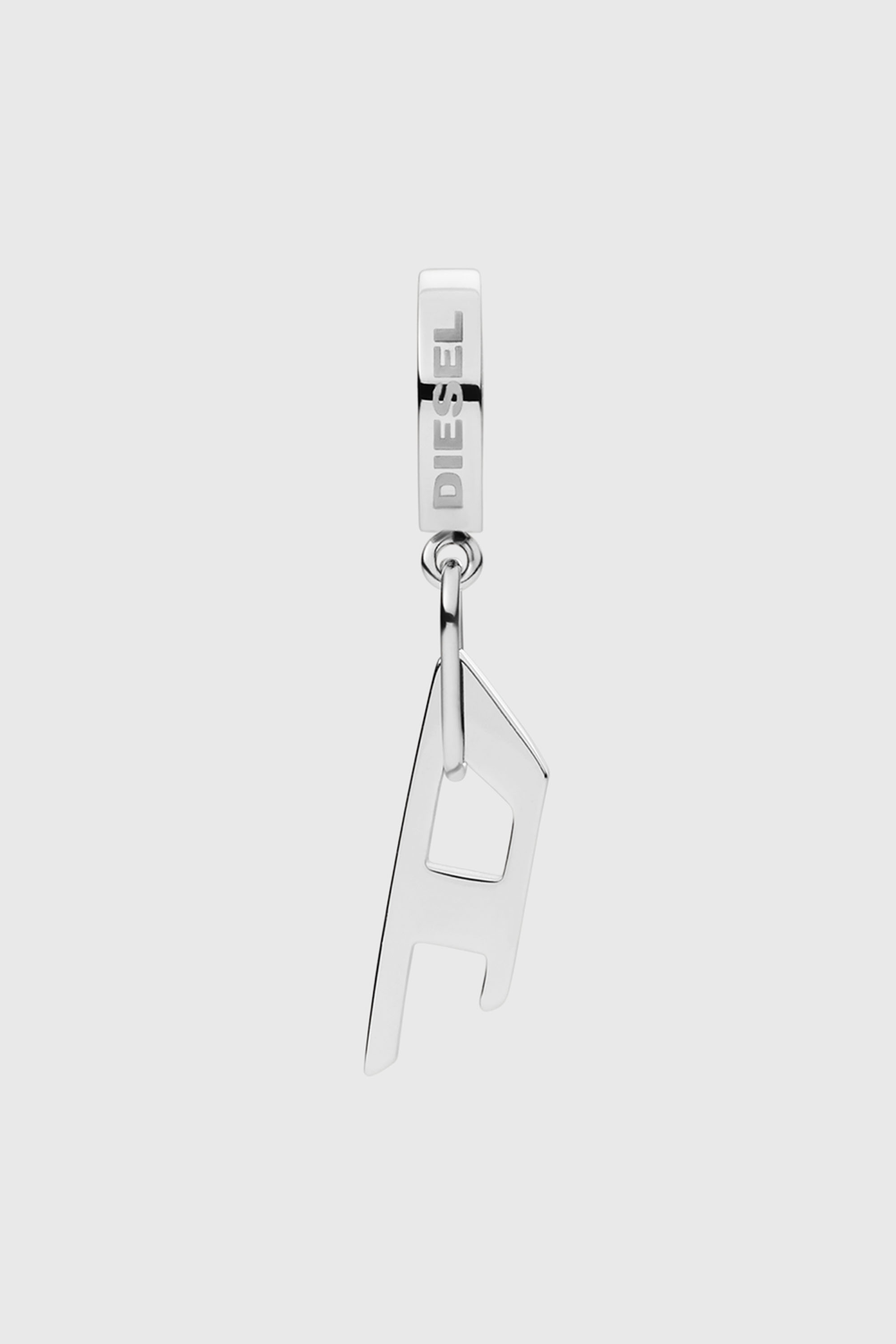Diesel - DX1336, Unisex's Stainless steel single hoop earring in Silver - 2